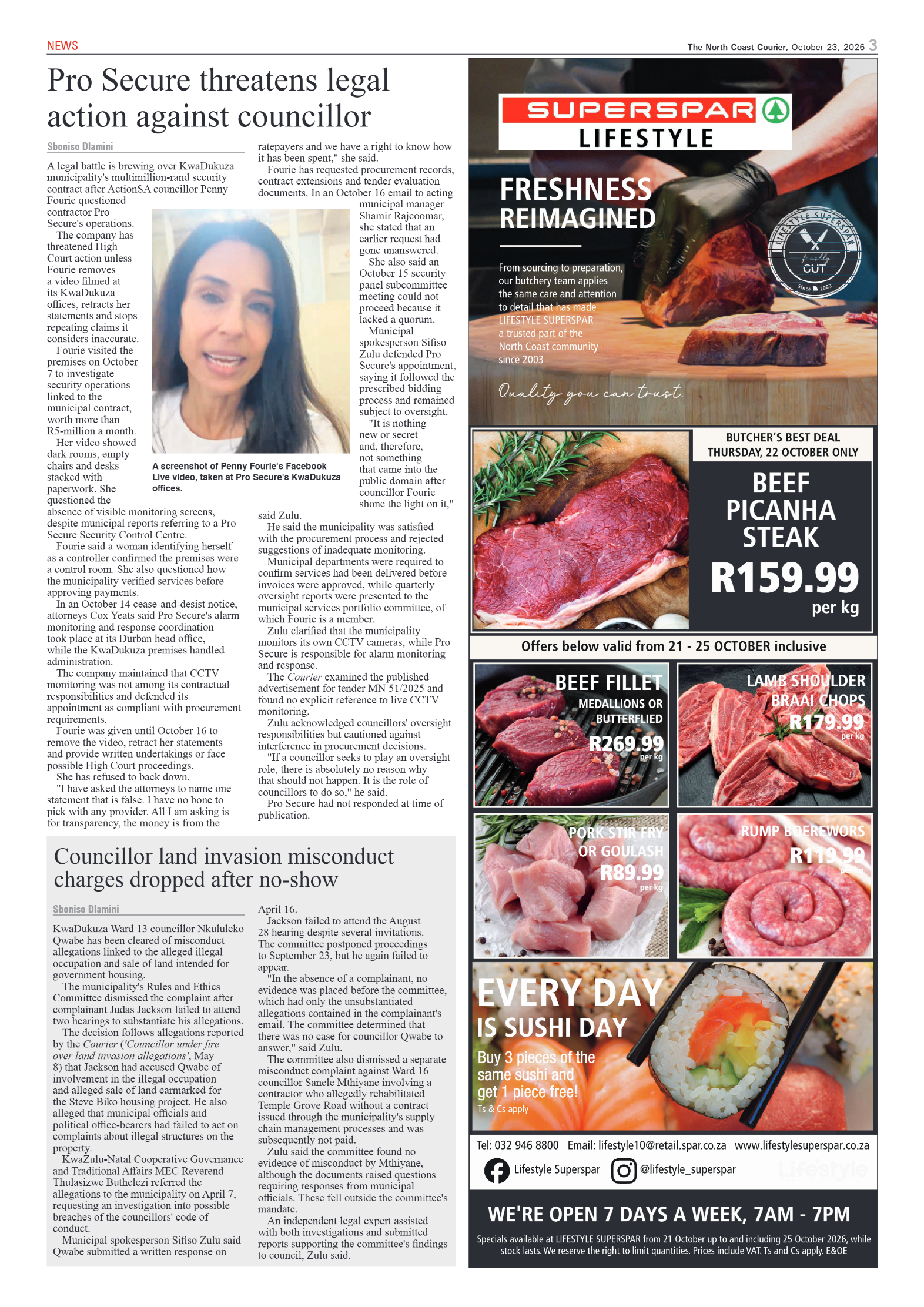 The North Coast Courier – 23 October 2026 page 3
