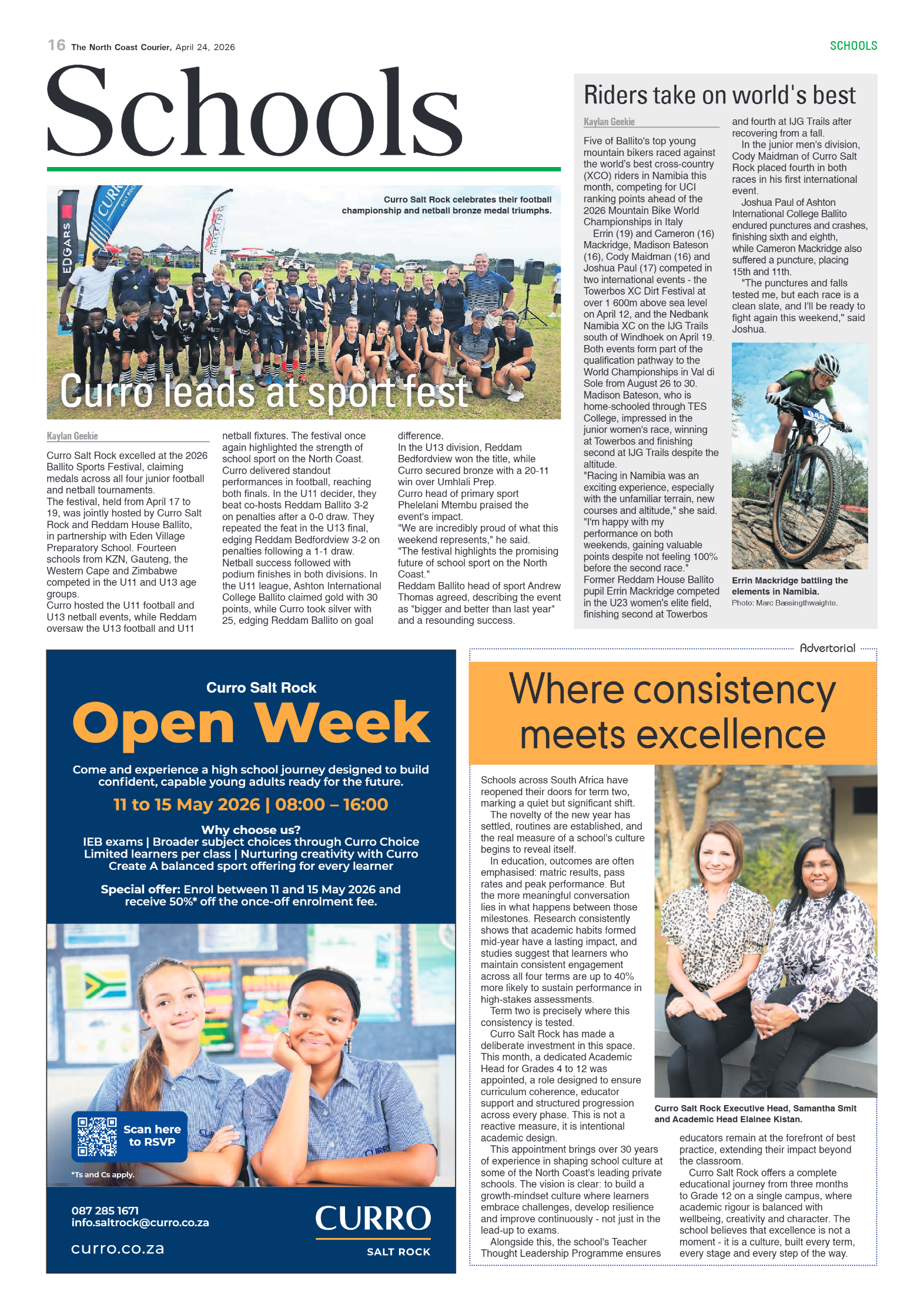 The North Coast Courier – 24 April 2026 page 16