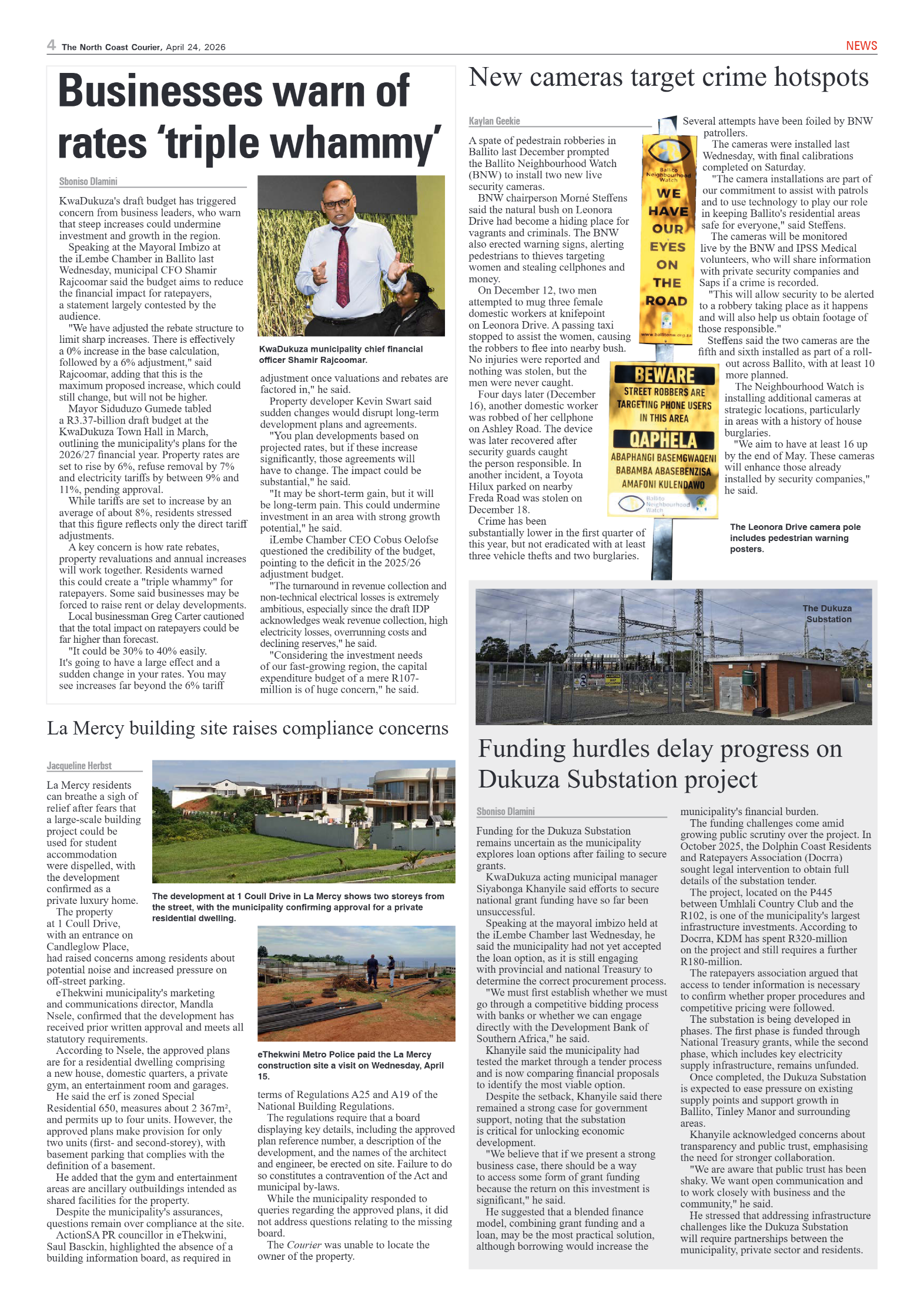 The North Coast Courier – 24 April 2026 page 4