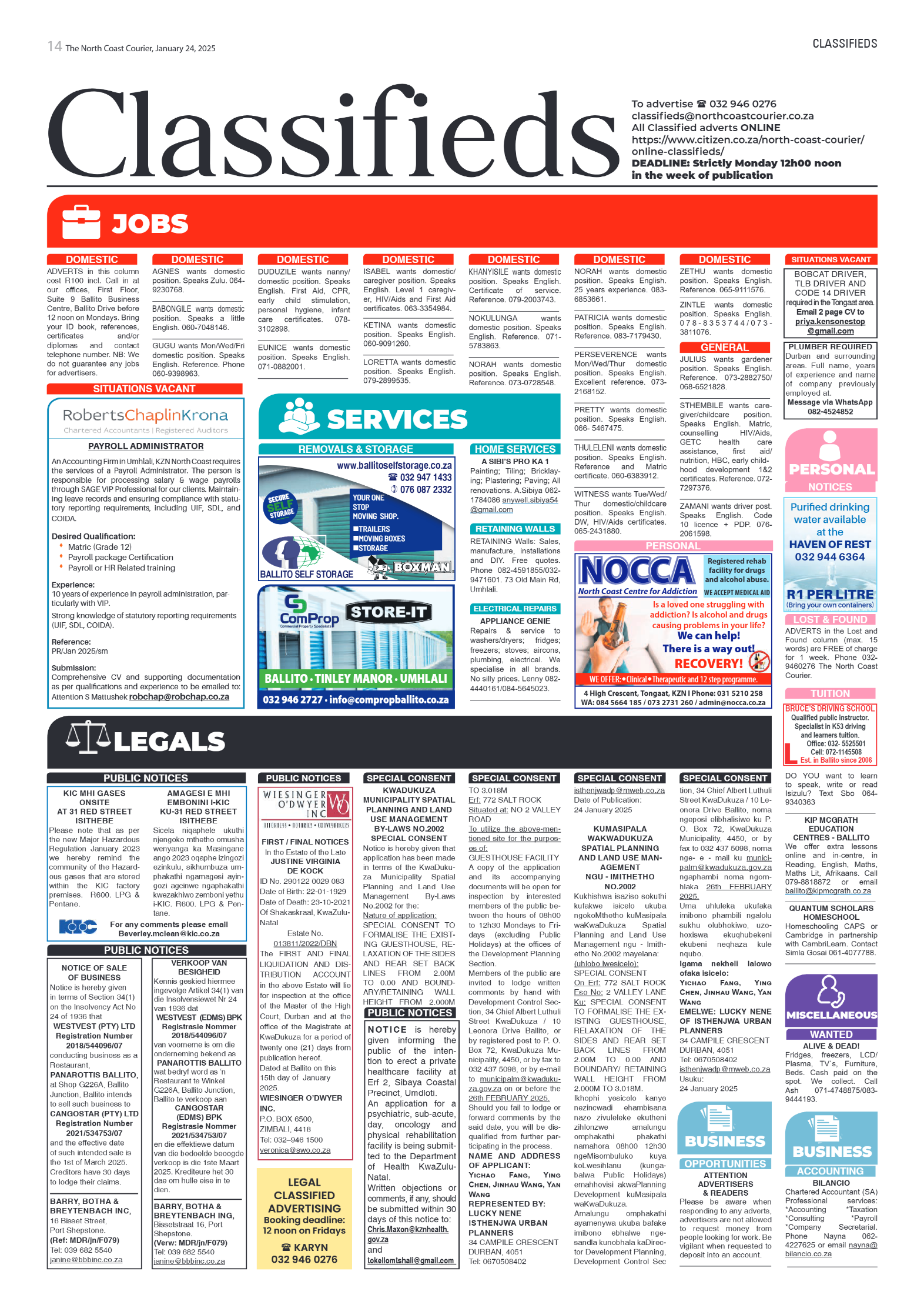 The North Coast Courier – 24 January 2025 page 14
