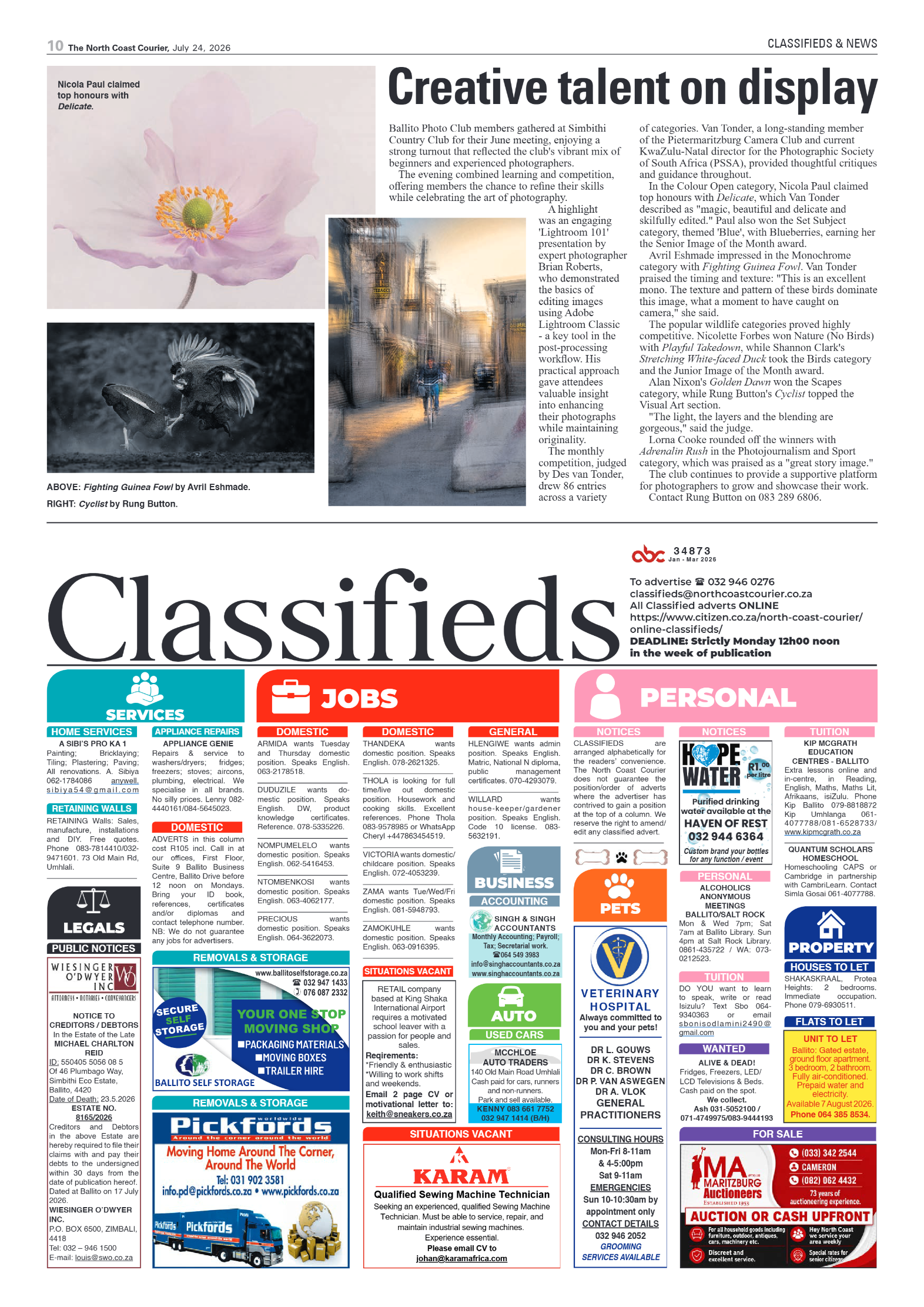The North Coast Courier – 24 July 2026 page 10