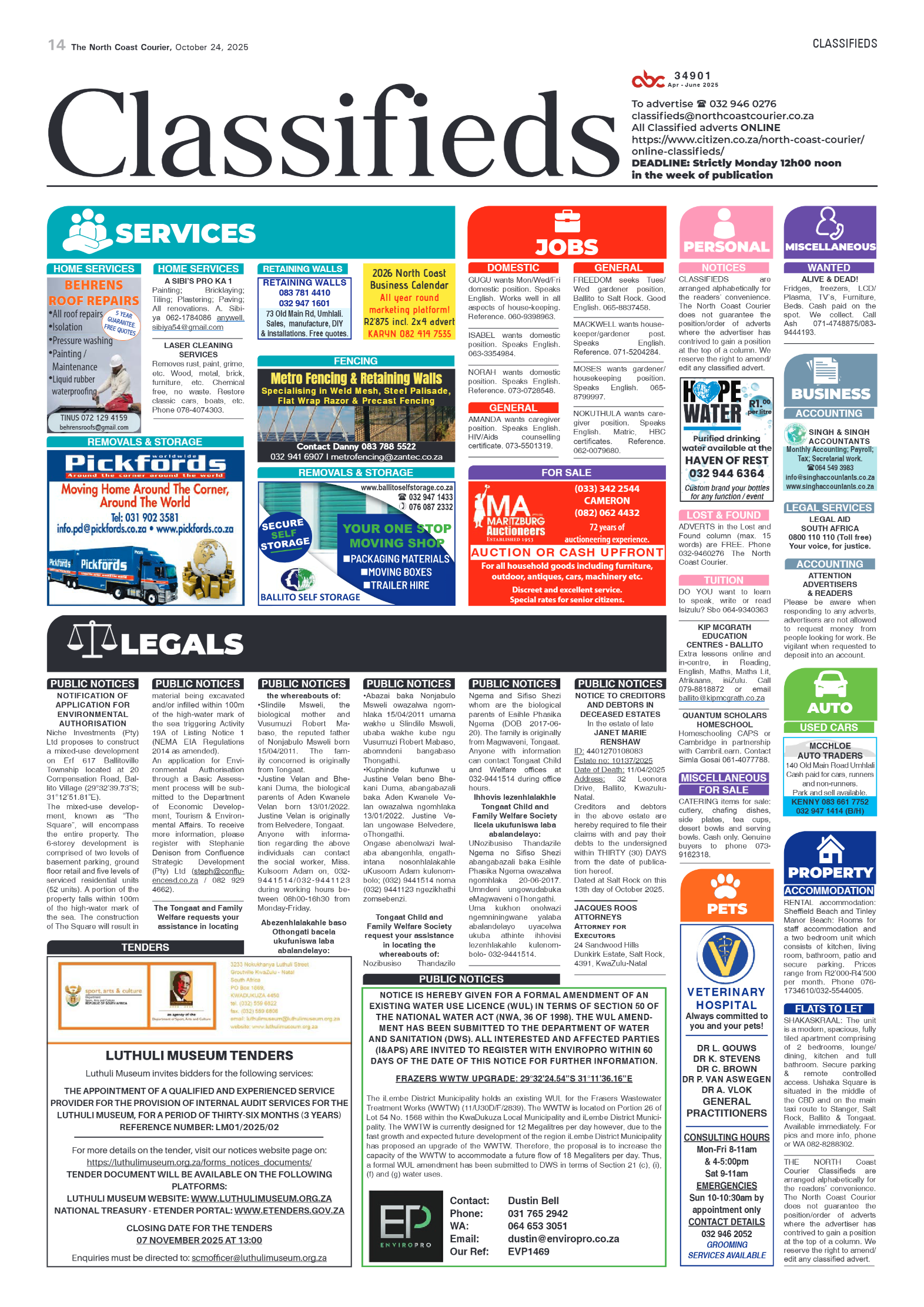 The North Coast Courier – 24 October 2025 page 14