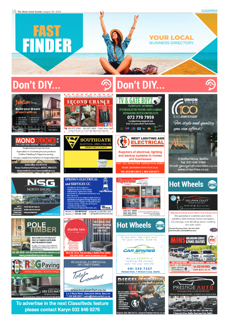 The North Coast Courier 25 August 2023 page 16