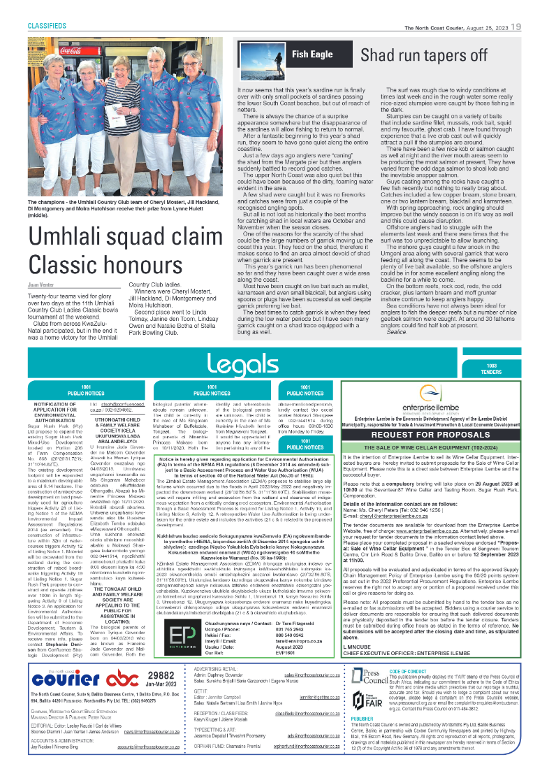The North Coast Courier 25 August 2023 page 19