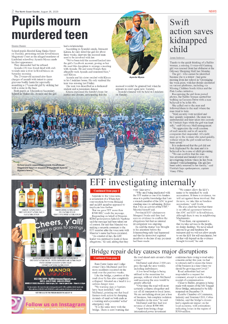 The North Coast Courier 25 August 2023 page 2