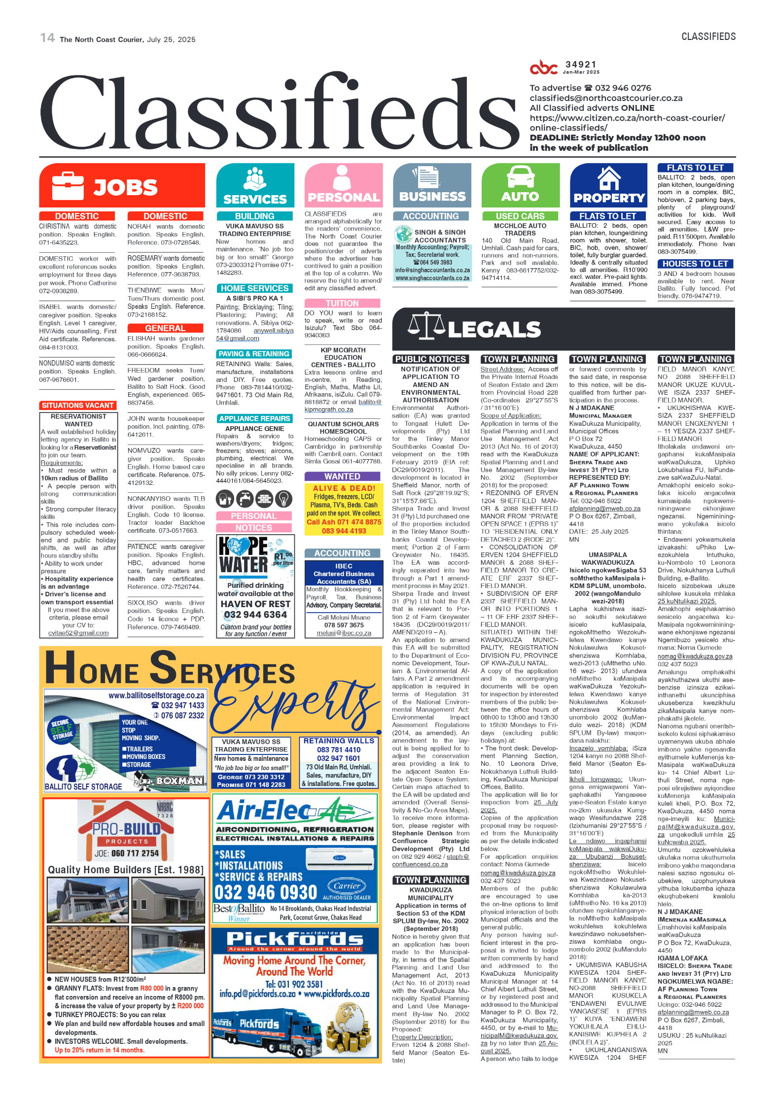 The North Coast Courier – 25 July 2025 page 14