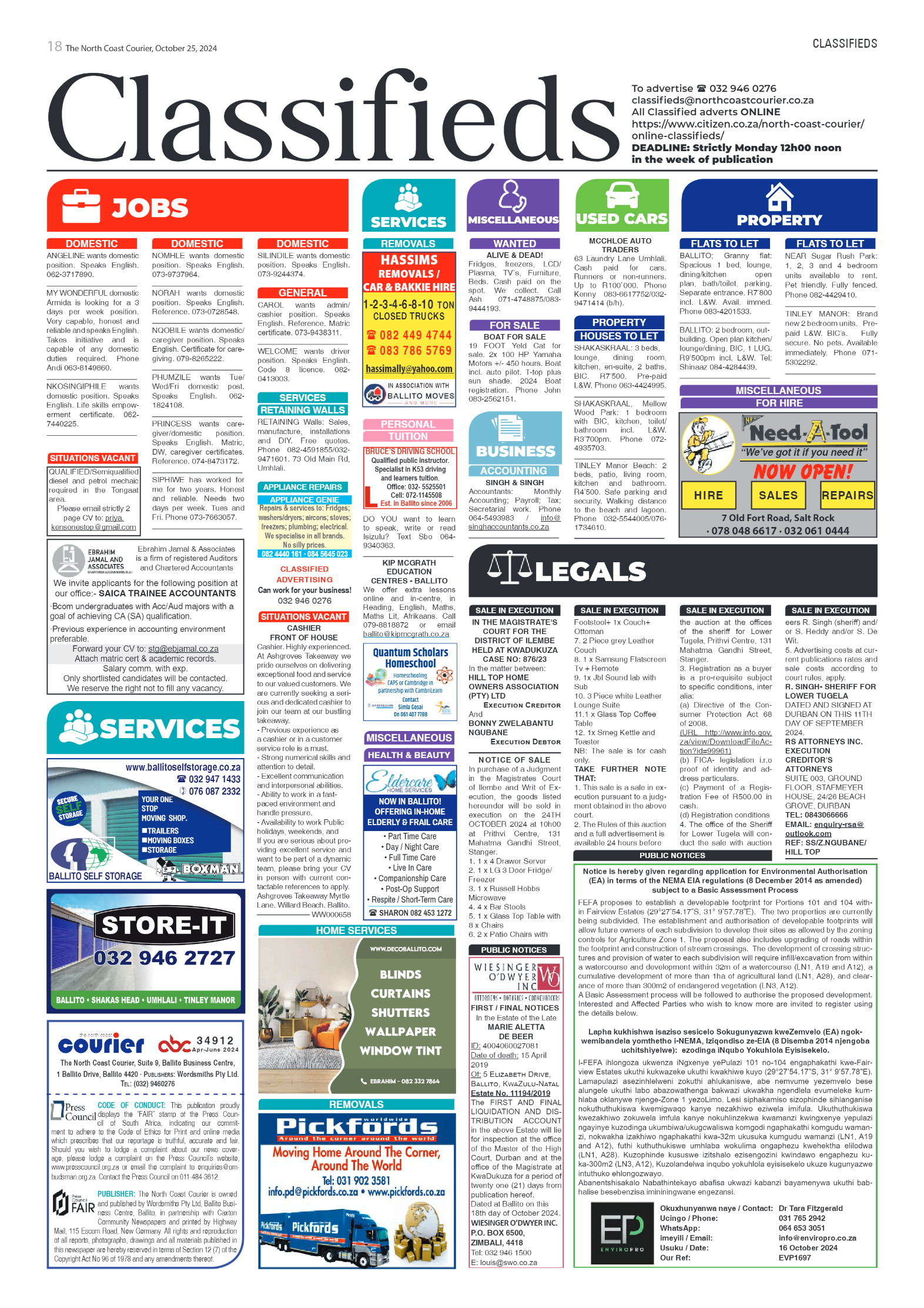 The North Coast Courier – 25 October 2024 page 18