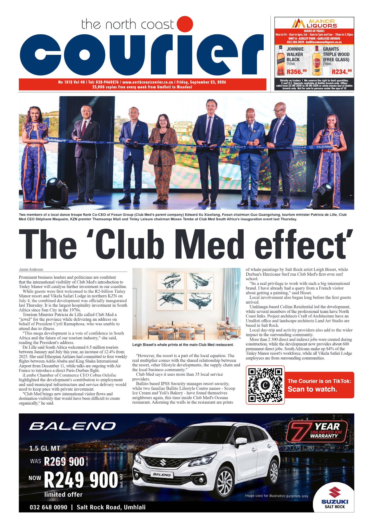 The North Coast Courier – 25 September 2026 page 1