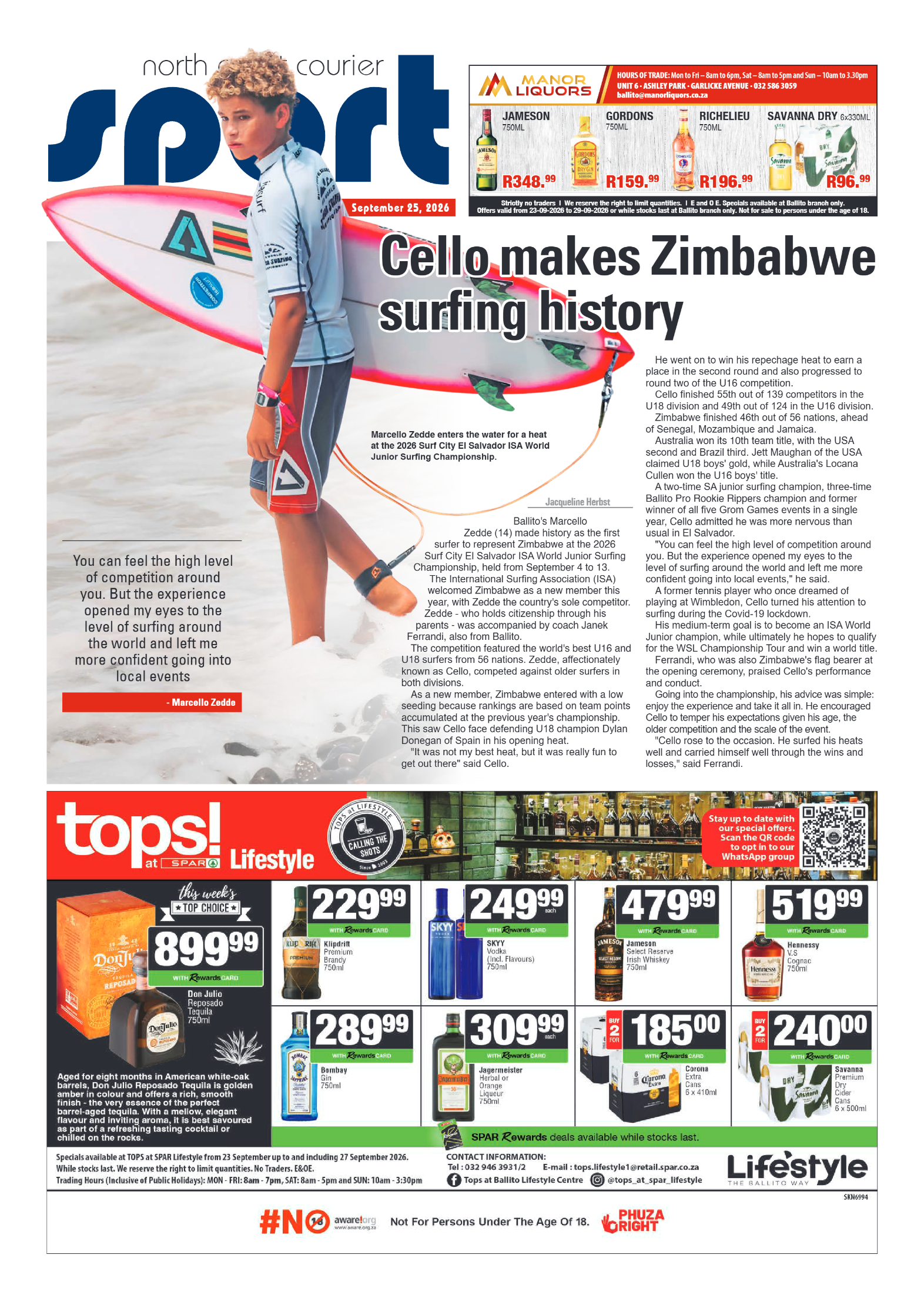 The North Coast Courier – 25 September 2026 page 16