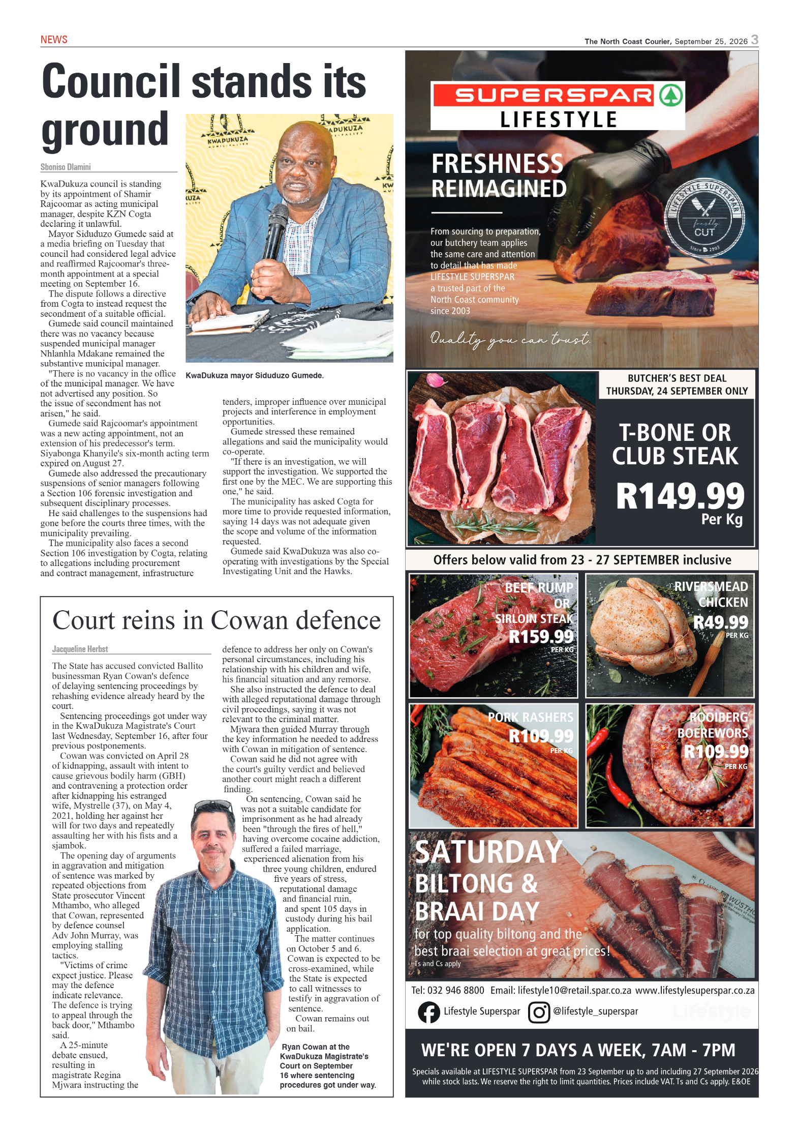 The North Coast Courier – 25 September 2026 page 3