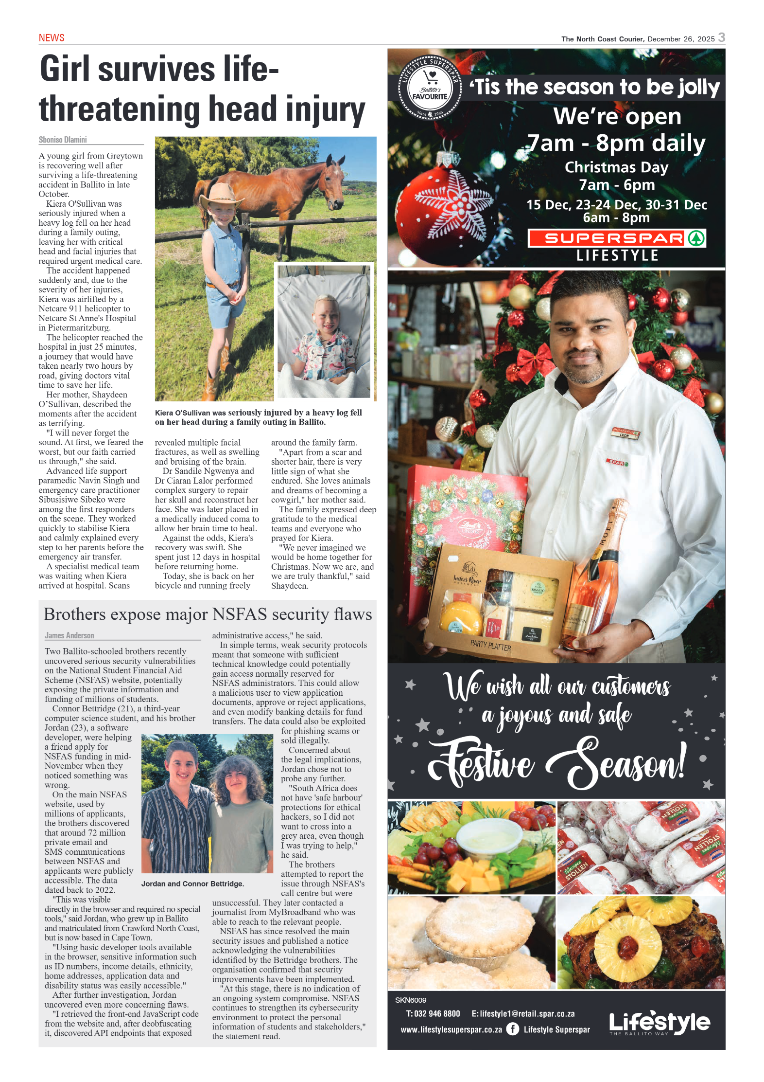 The North Coast Courier – 26 December 2025 page 3