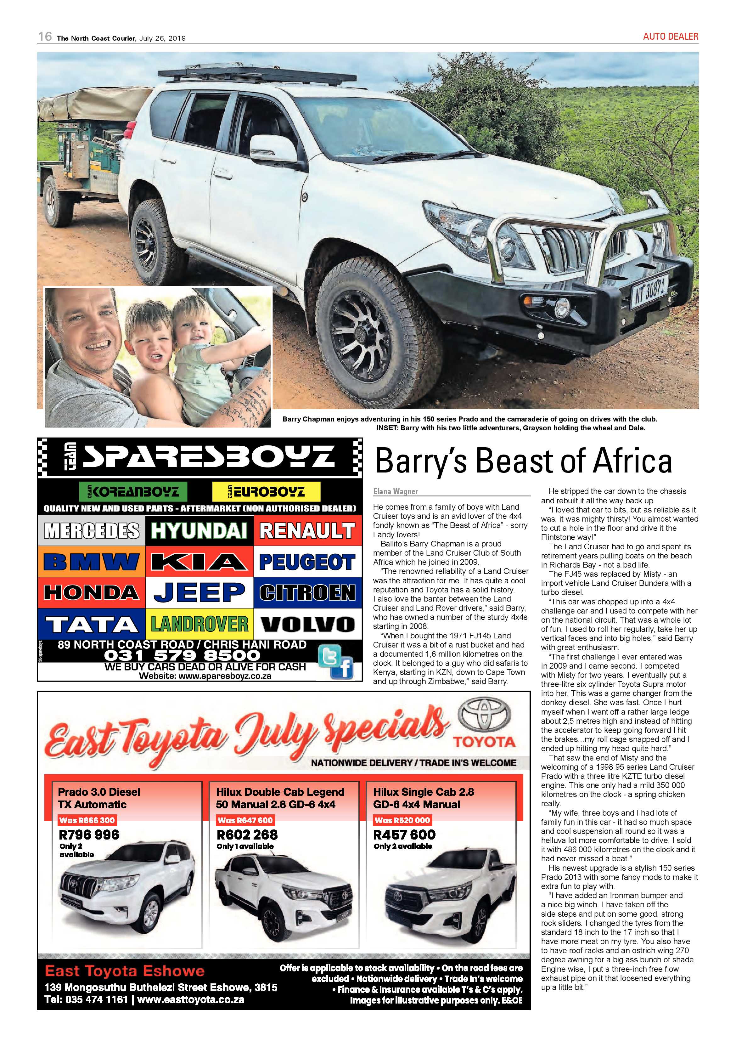 The North Coast Courier 26 July 2019 page 16