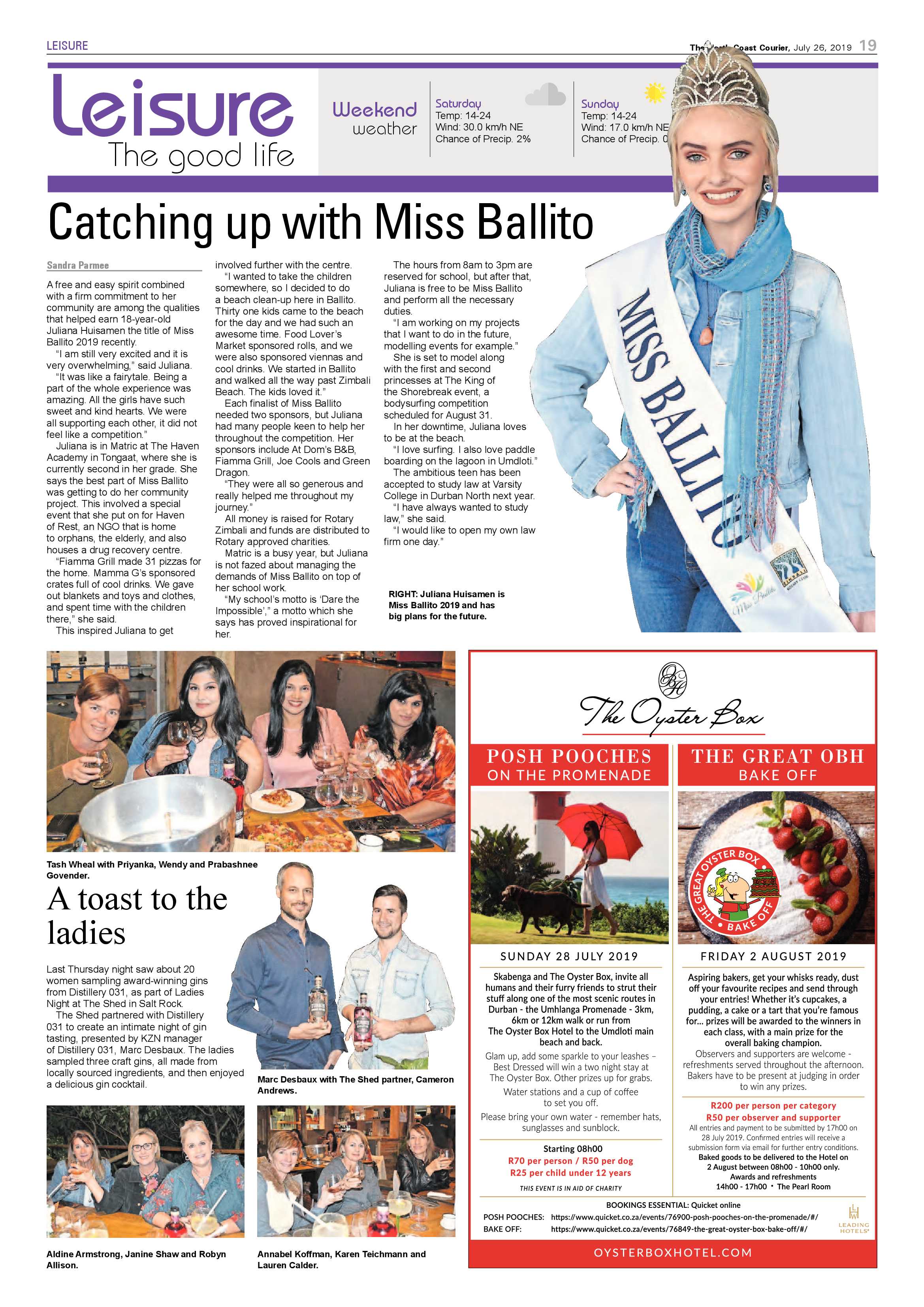 The North Coast Courier 26 July 2019 page 19