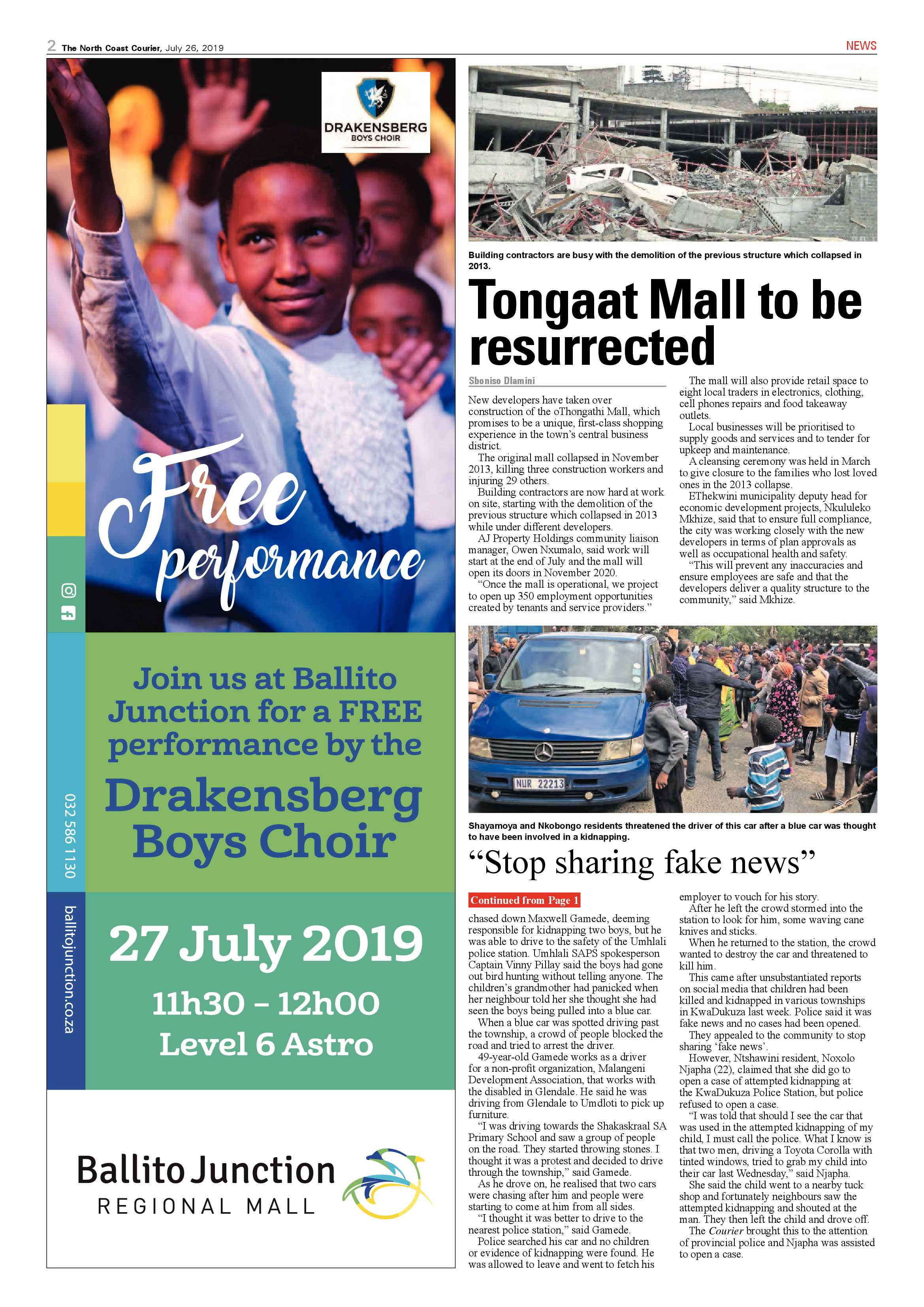 The North Coast Courier 26 July 2019 page 2