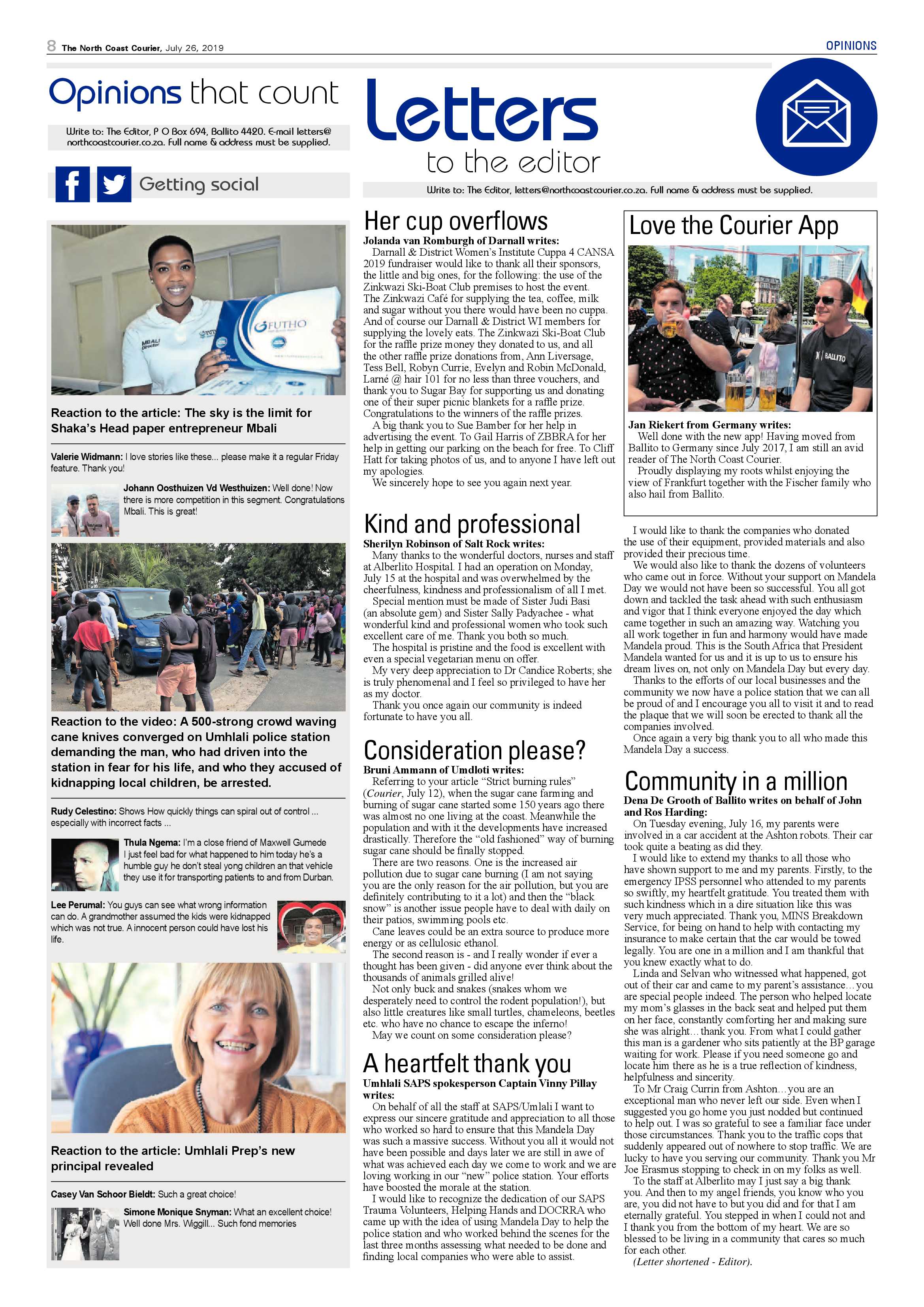 The North Coast Courier 26 July 2019 page 8