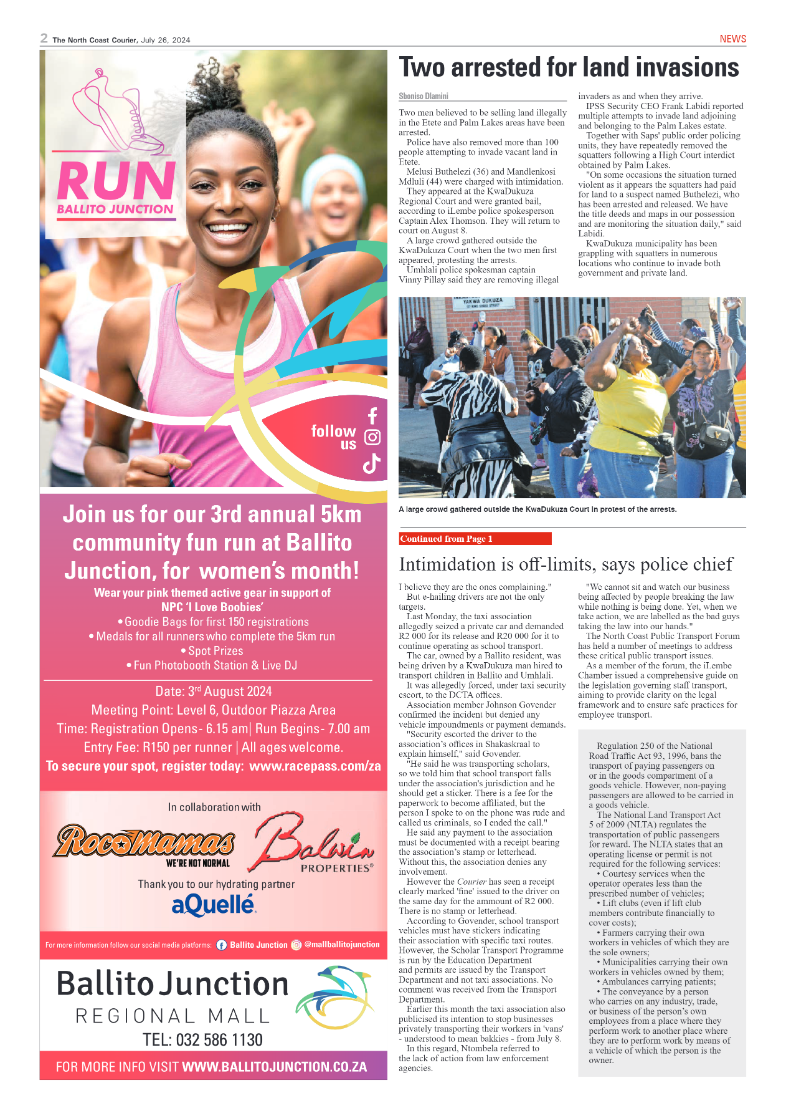 The North Coast Courier – 26 July 2024 page 2