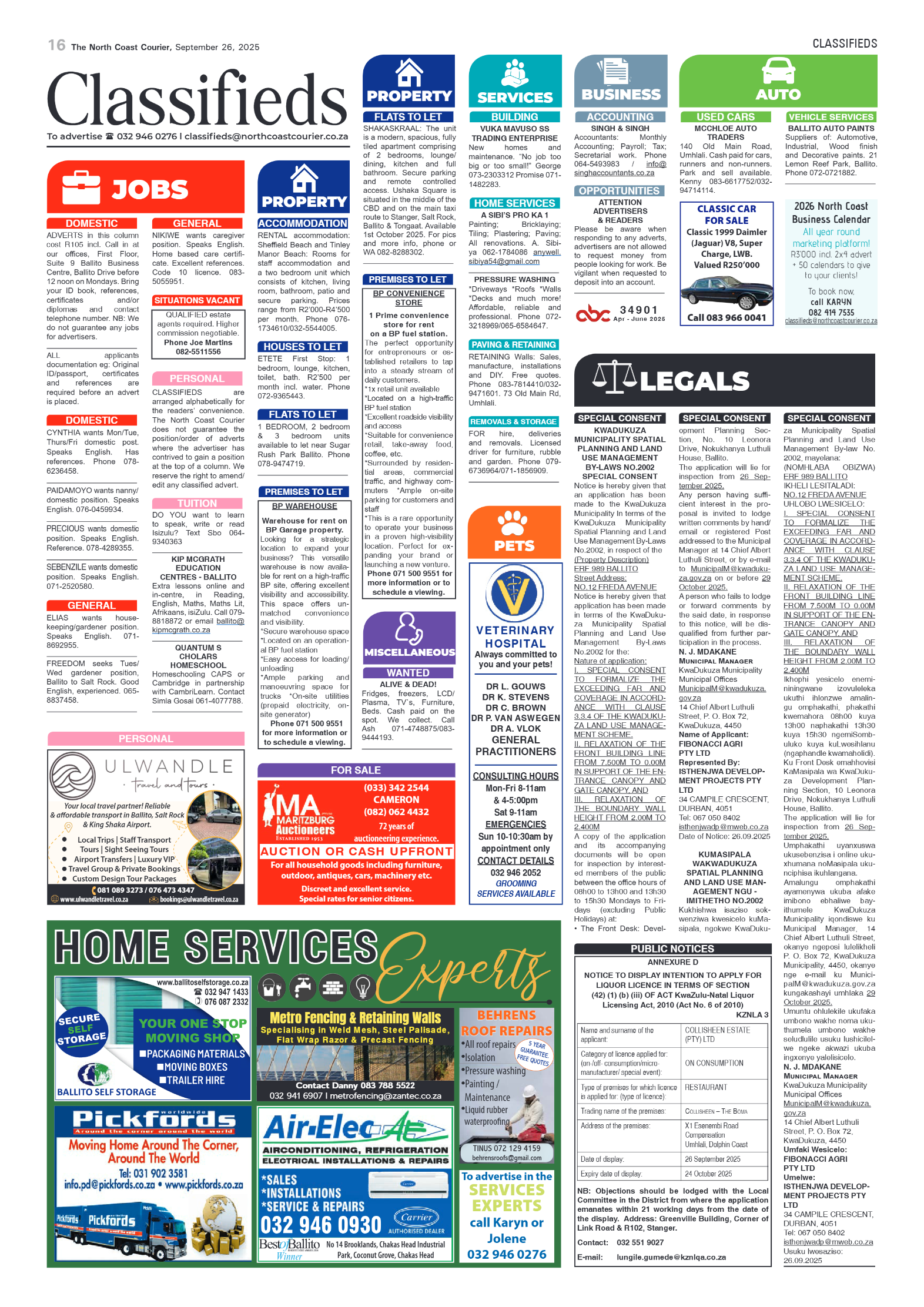 The North Coast Courier – 26 September 2025 page 16