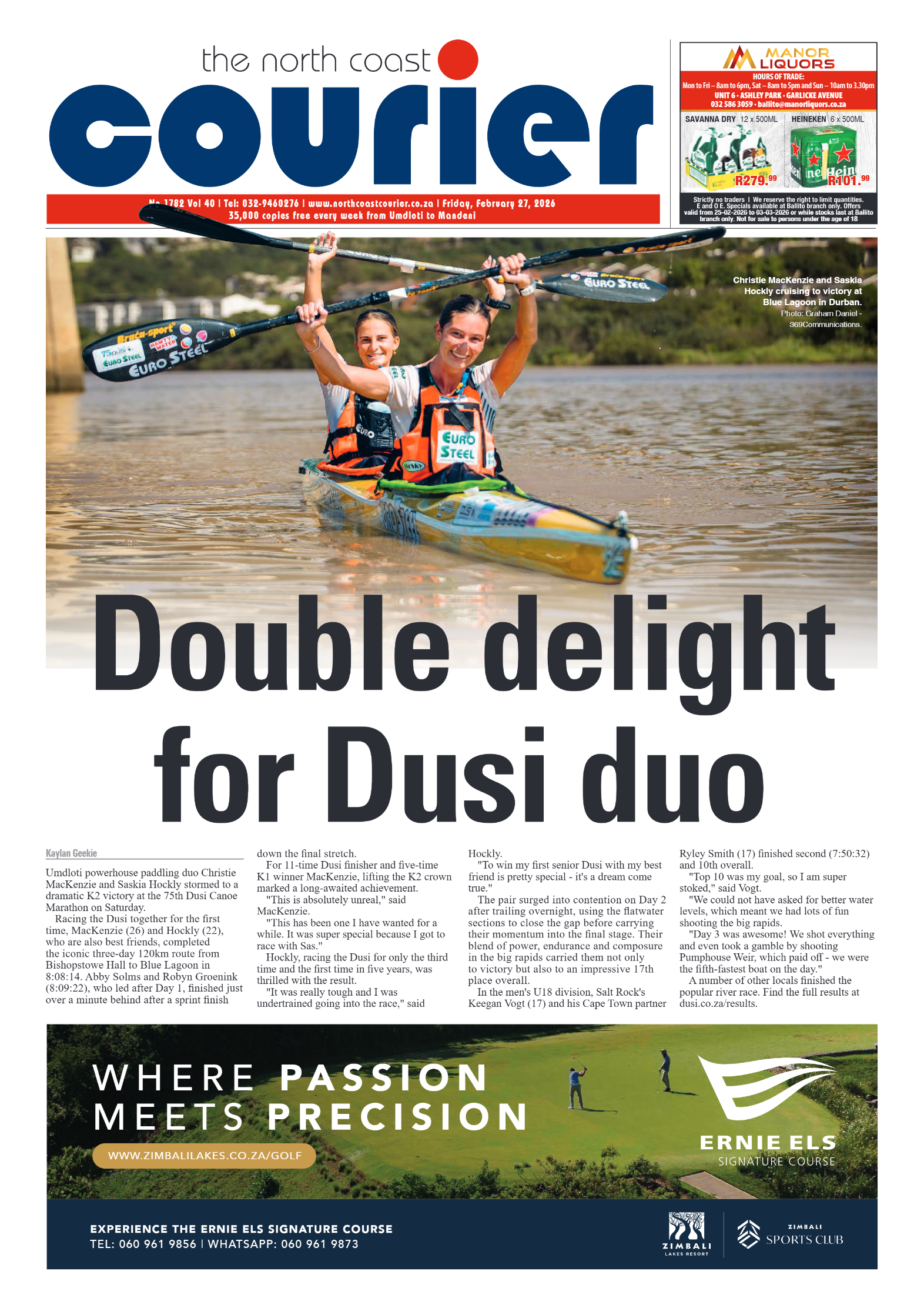 The North Coast Courier – 27 February 2026 page 1