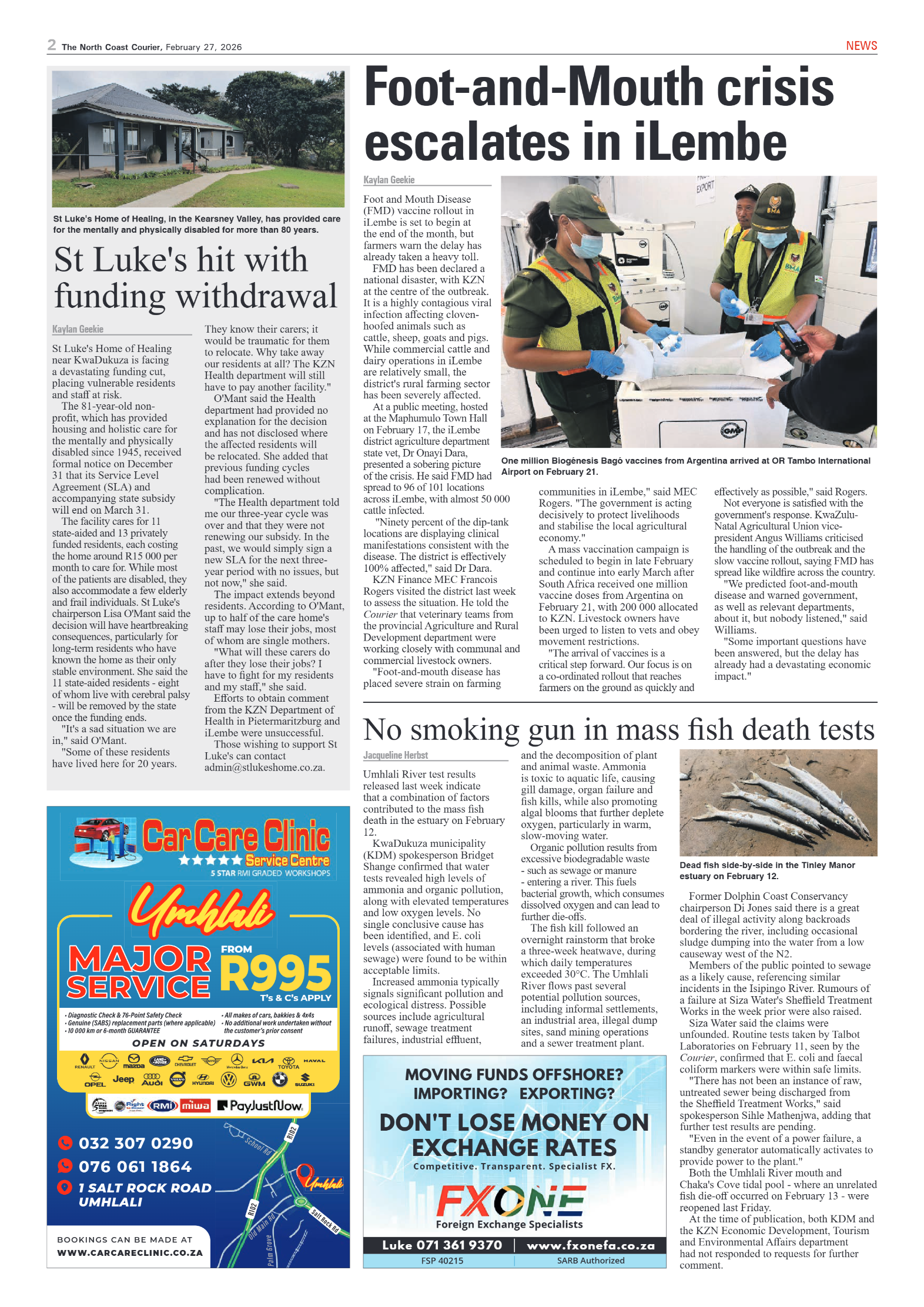 The North Coast Courier – 27 February 2026 page 2