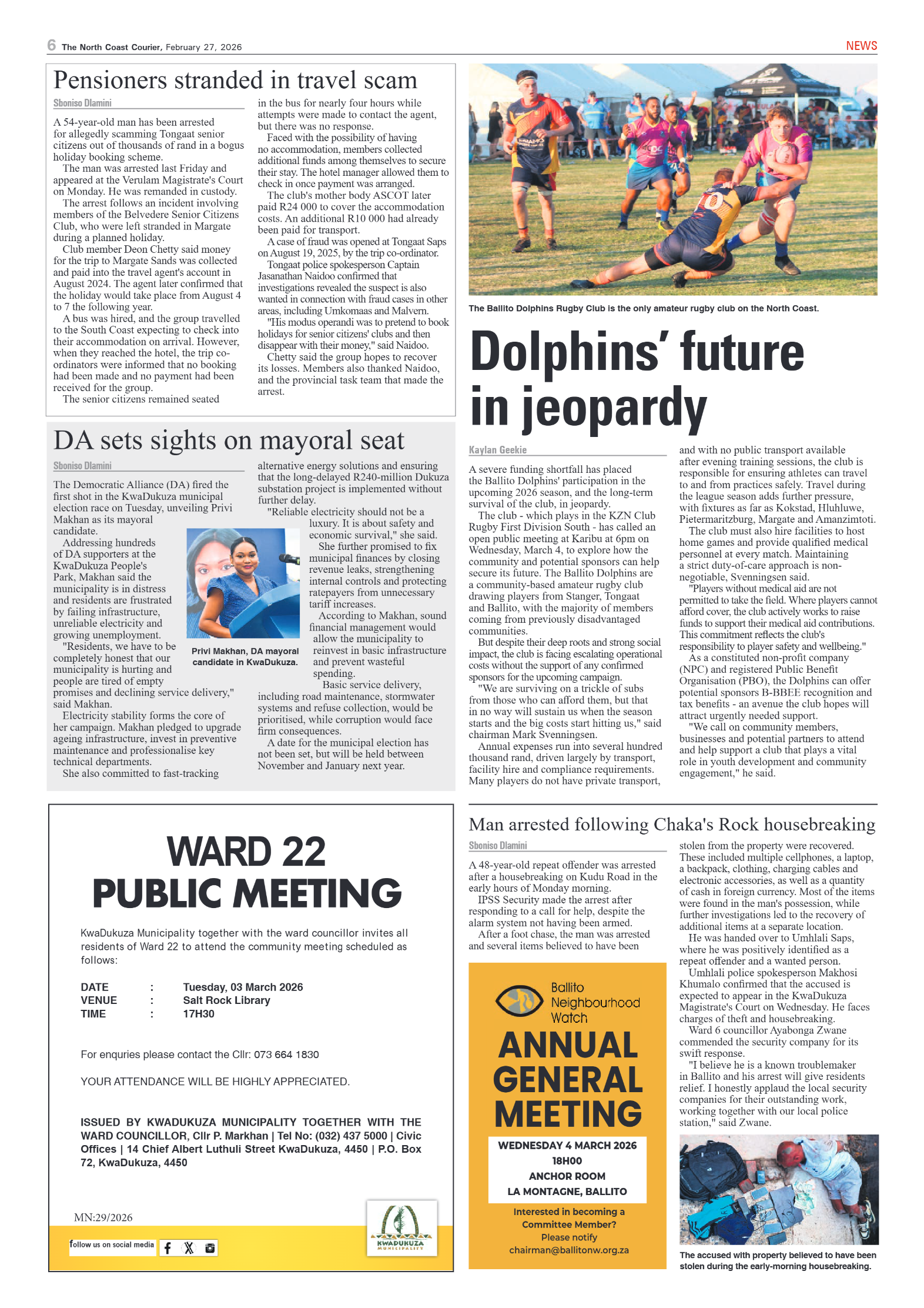 The North Coast Courier – 27 February 2026 page 6
