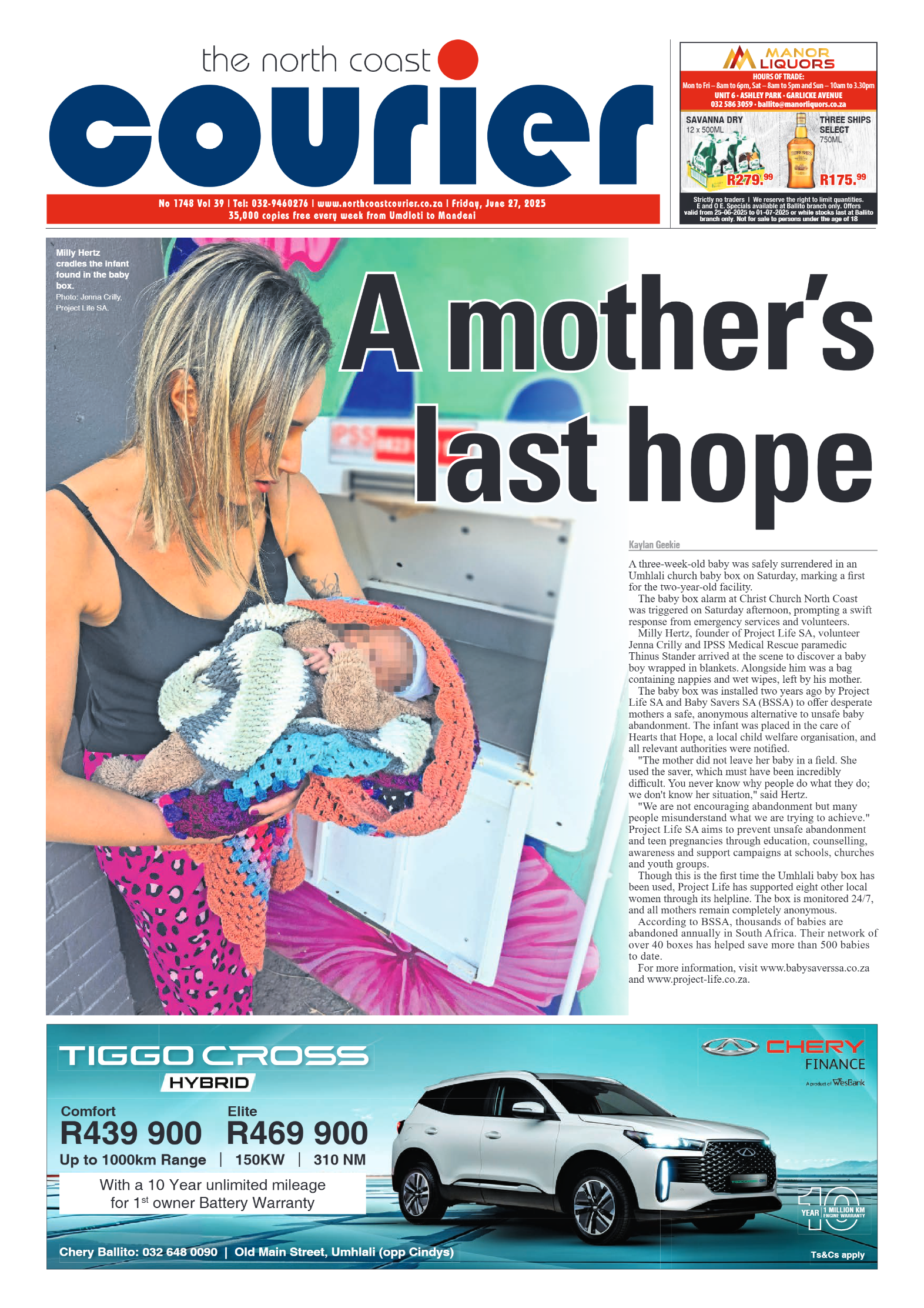 The North Coast Courier – 27 June 2025 page 1