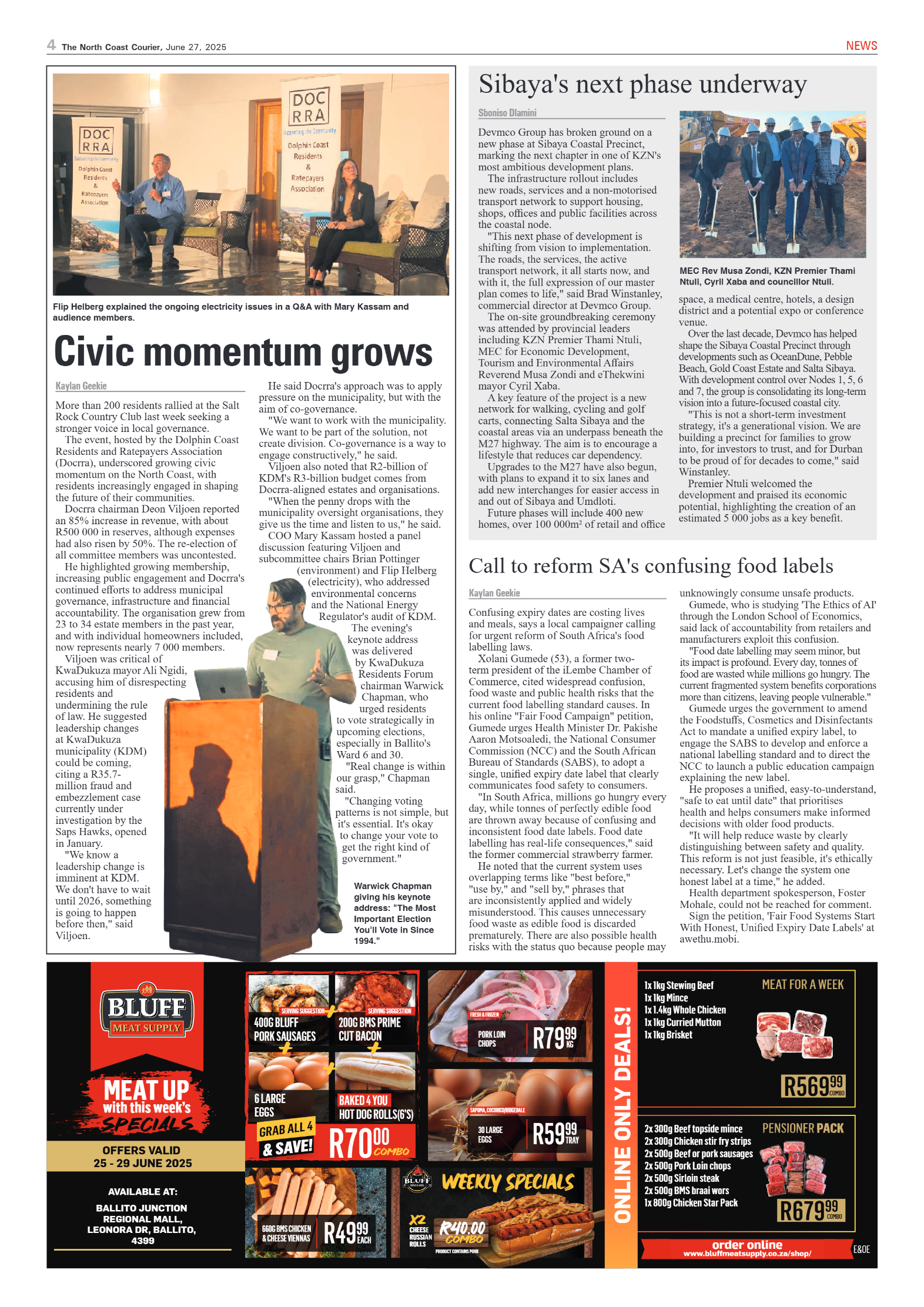 The North Coast Courier – 27 June 2025 page 4