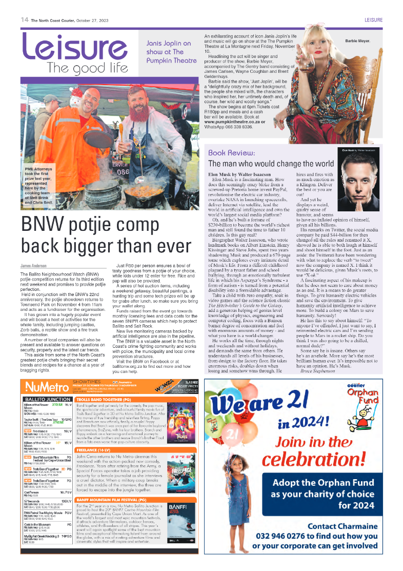 The North Coast Courier 27 October 2023 page 14