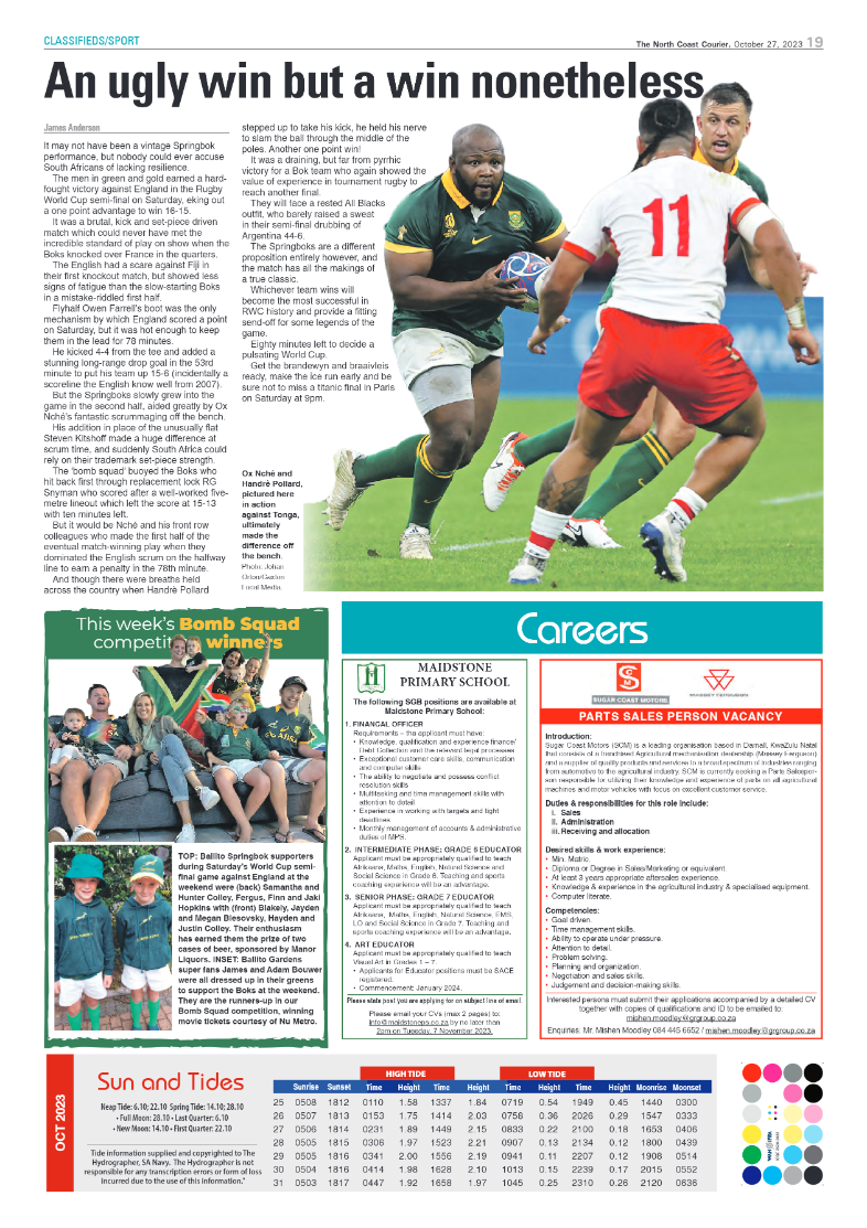 The North Coast Courier 27 October 2023 page 19