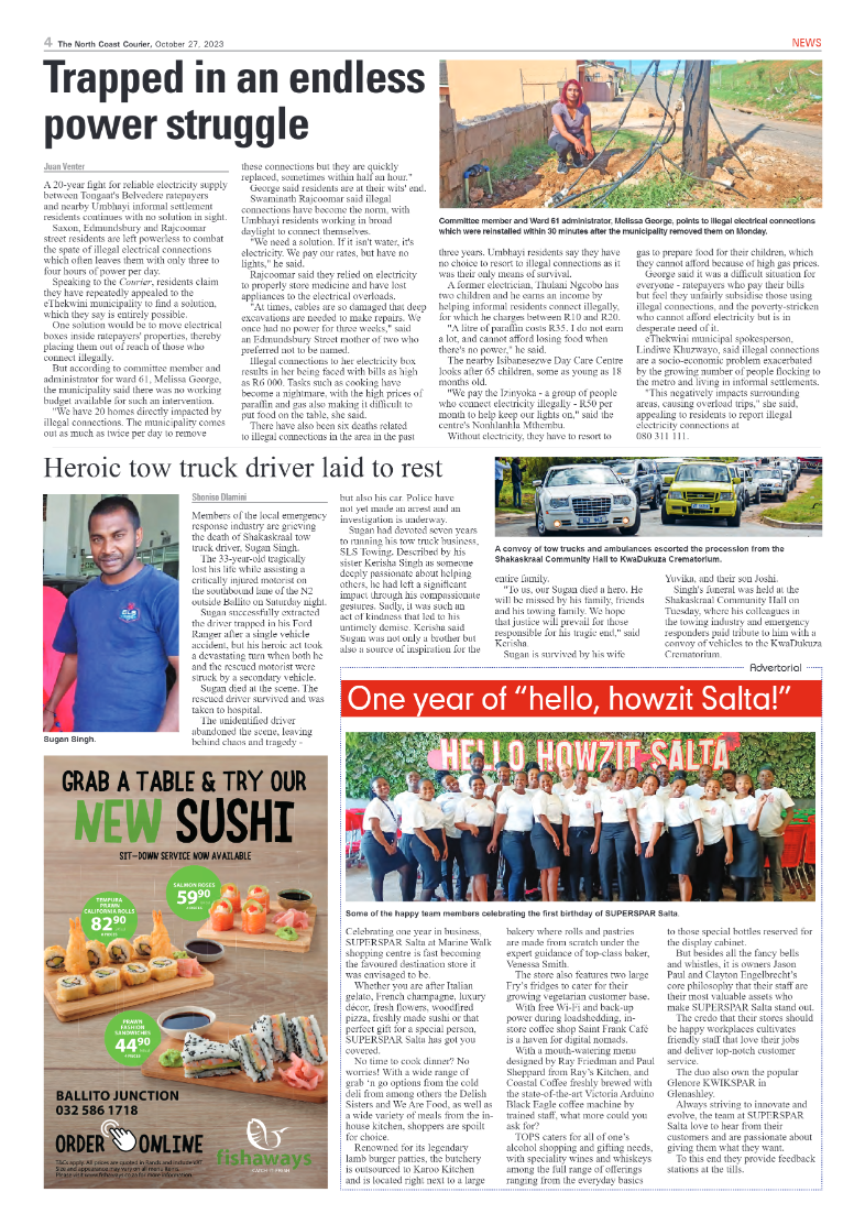 The North Coast Courier 27 October 2023 page 4