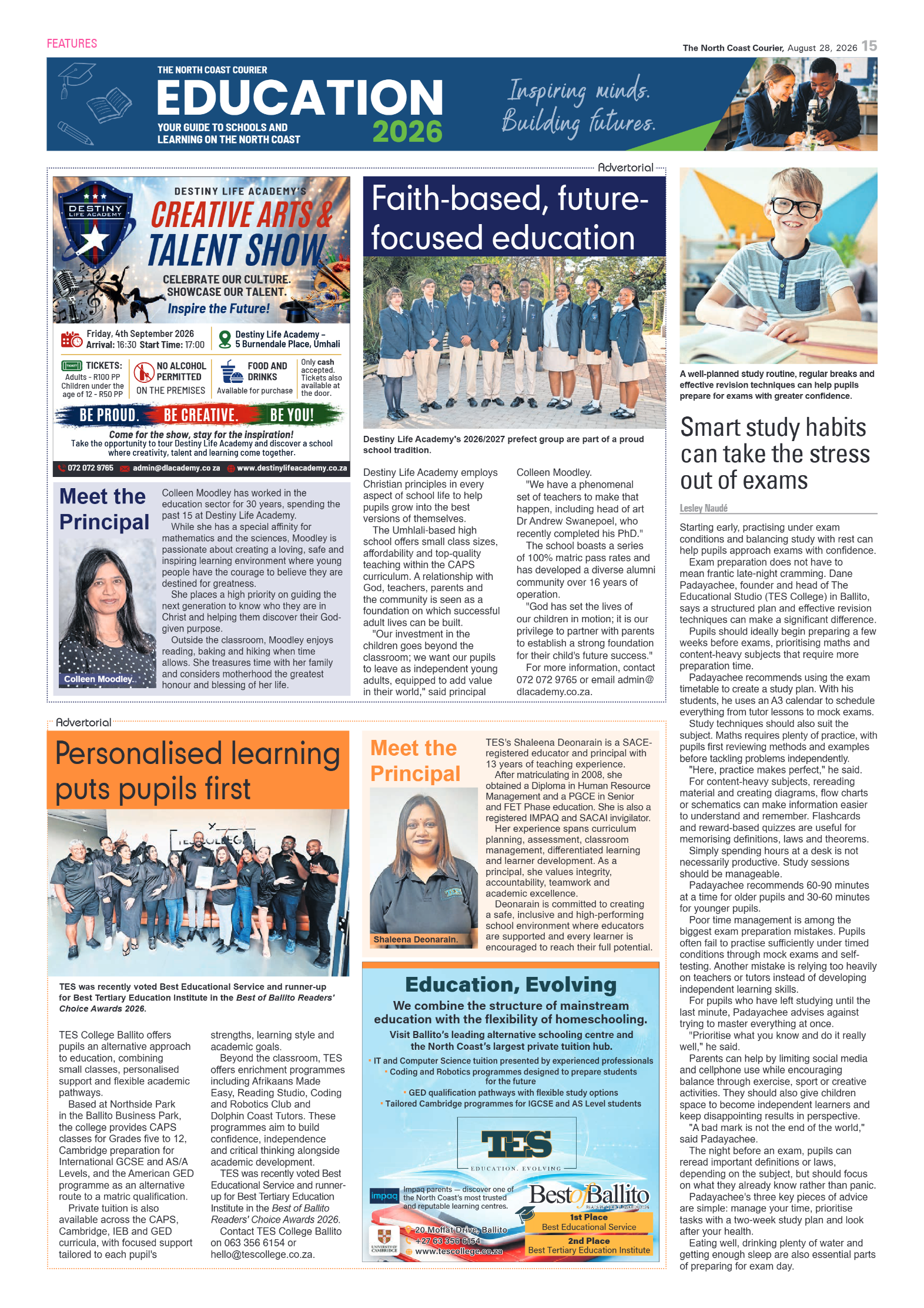 The North Coast Courier – 28 August 2026 page 15