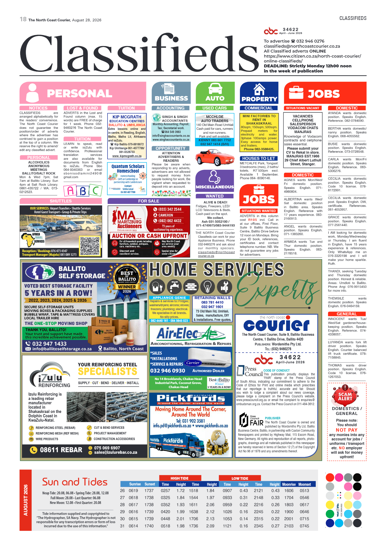 The North Coast Courier – 28 August 2026 page 18