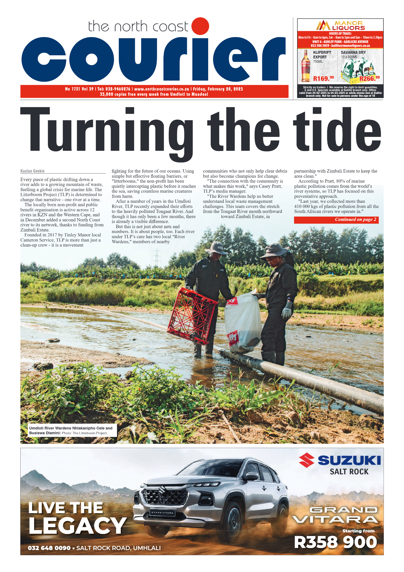 The North Coast Courier – 28 February 2025 page 1