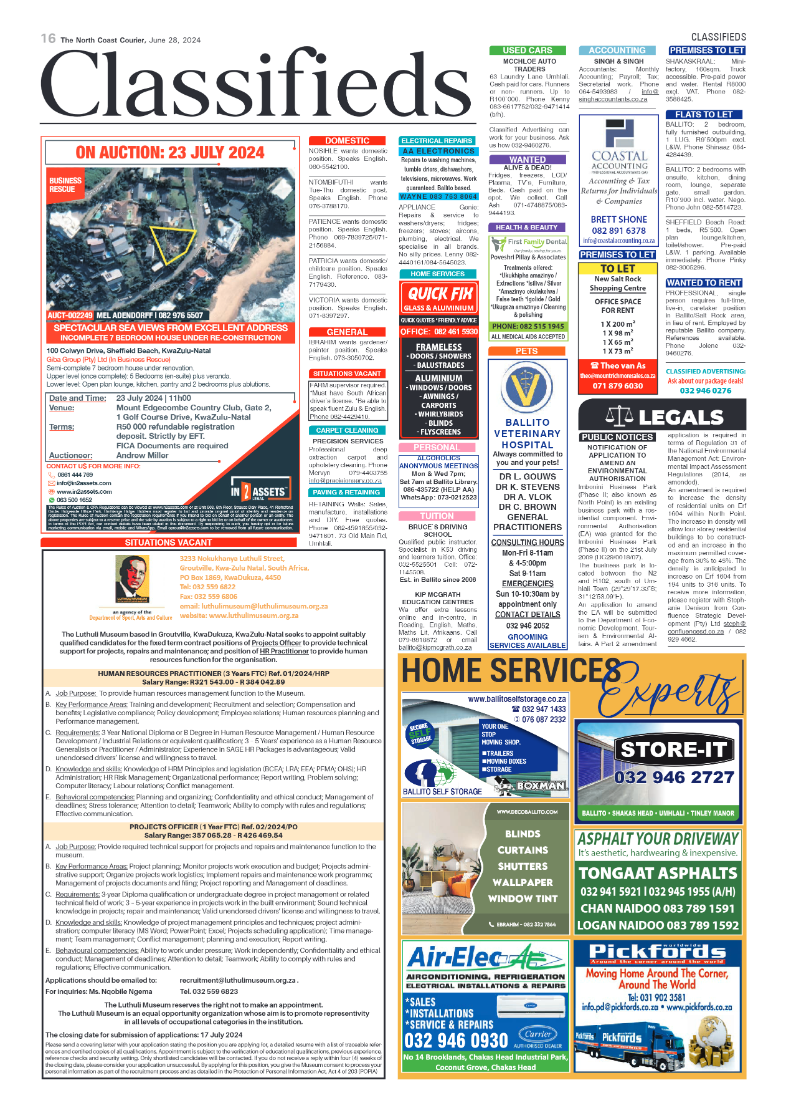 The North Coast Courier – 28 June 2024 page 16
