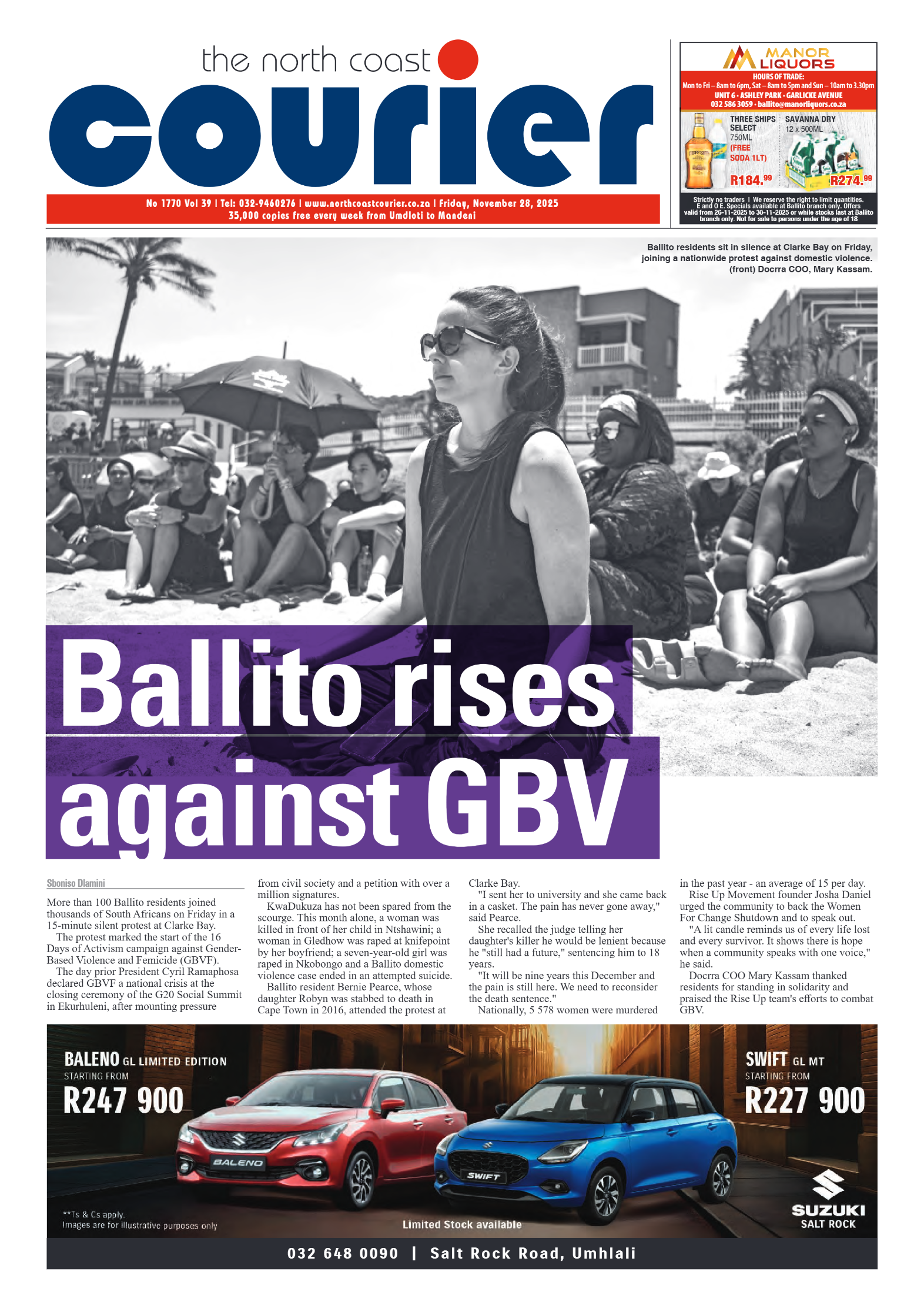 The North Coast Courier – 28 November 2025 page 1