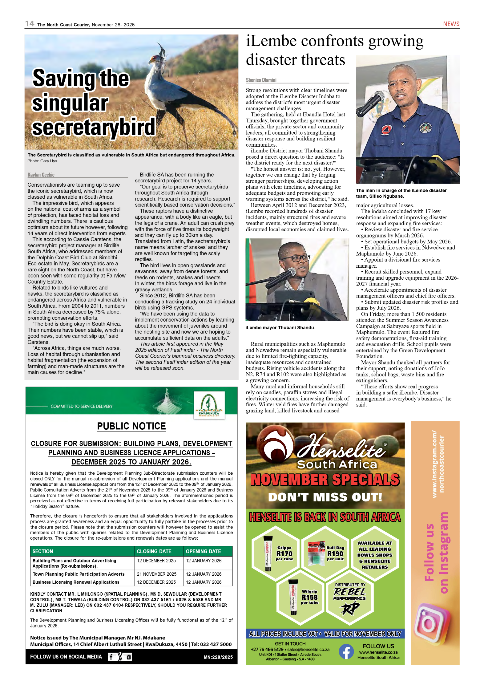 The North Coast Courier – 28 November 2025 page 14
