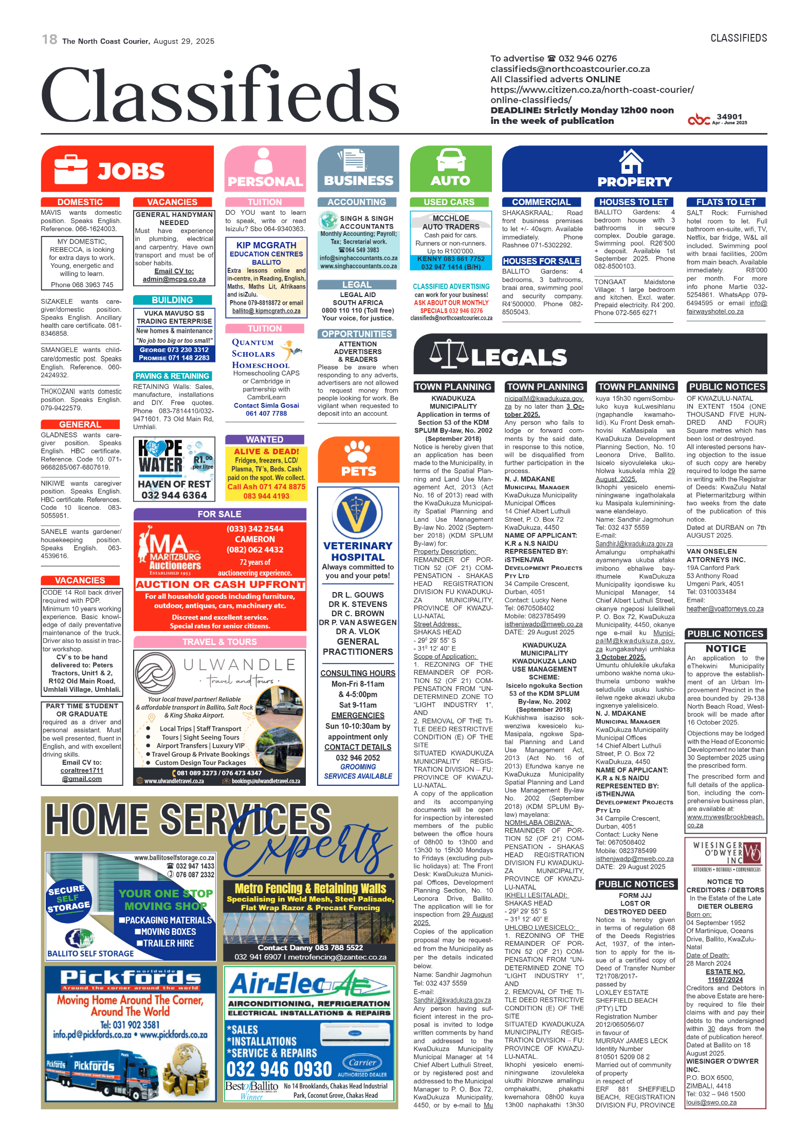 The North Coast Courier – 29 August 2025 page 18