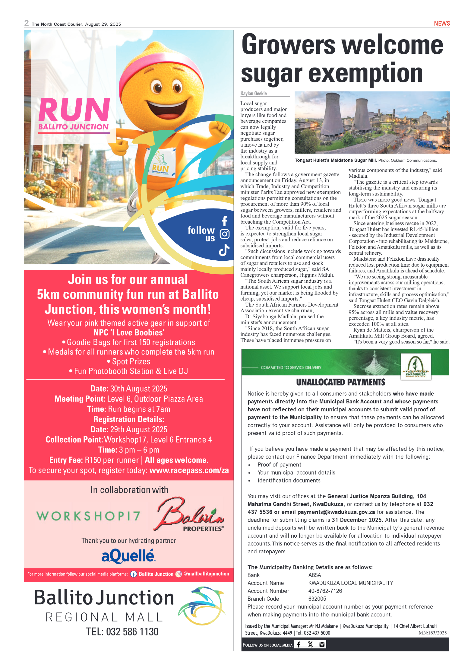 The North Coast Courier – 29 August 2025 page 2