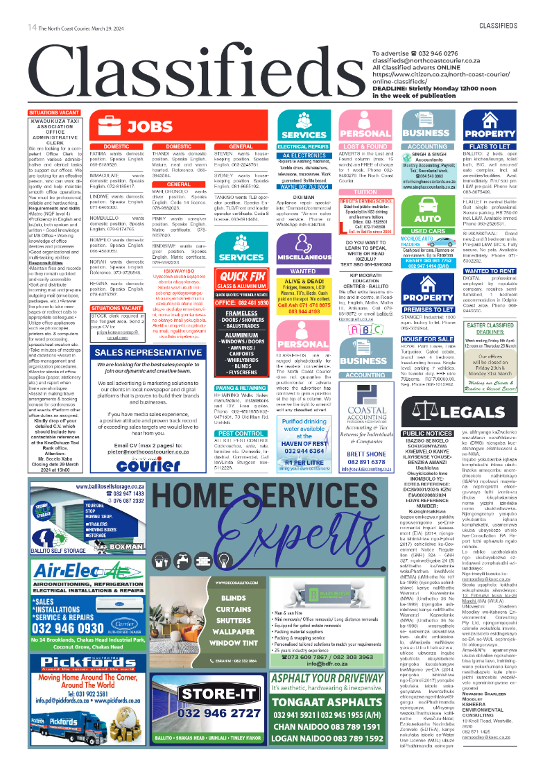The North Coast Courier 29 March 2024 page 14