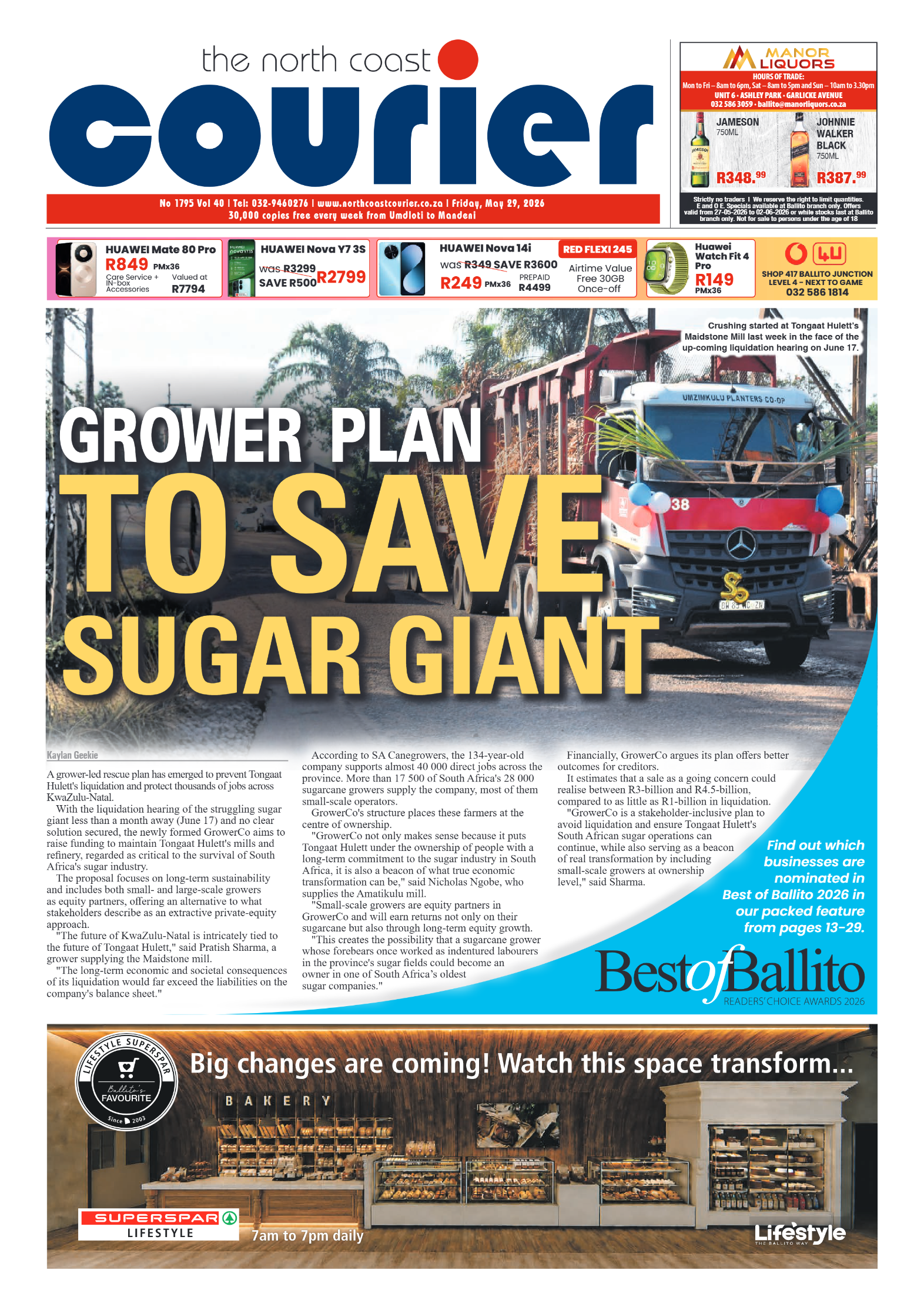 The North Coast Courier – 29 May 2026 page 1