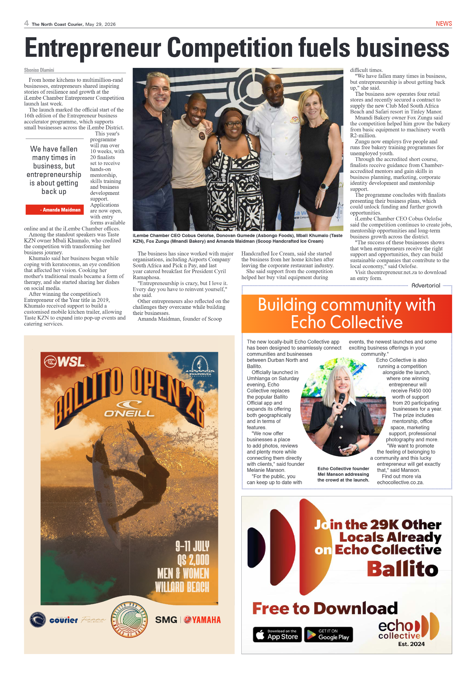 The North Coast Courier – 29 May 2026 page 4