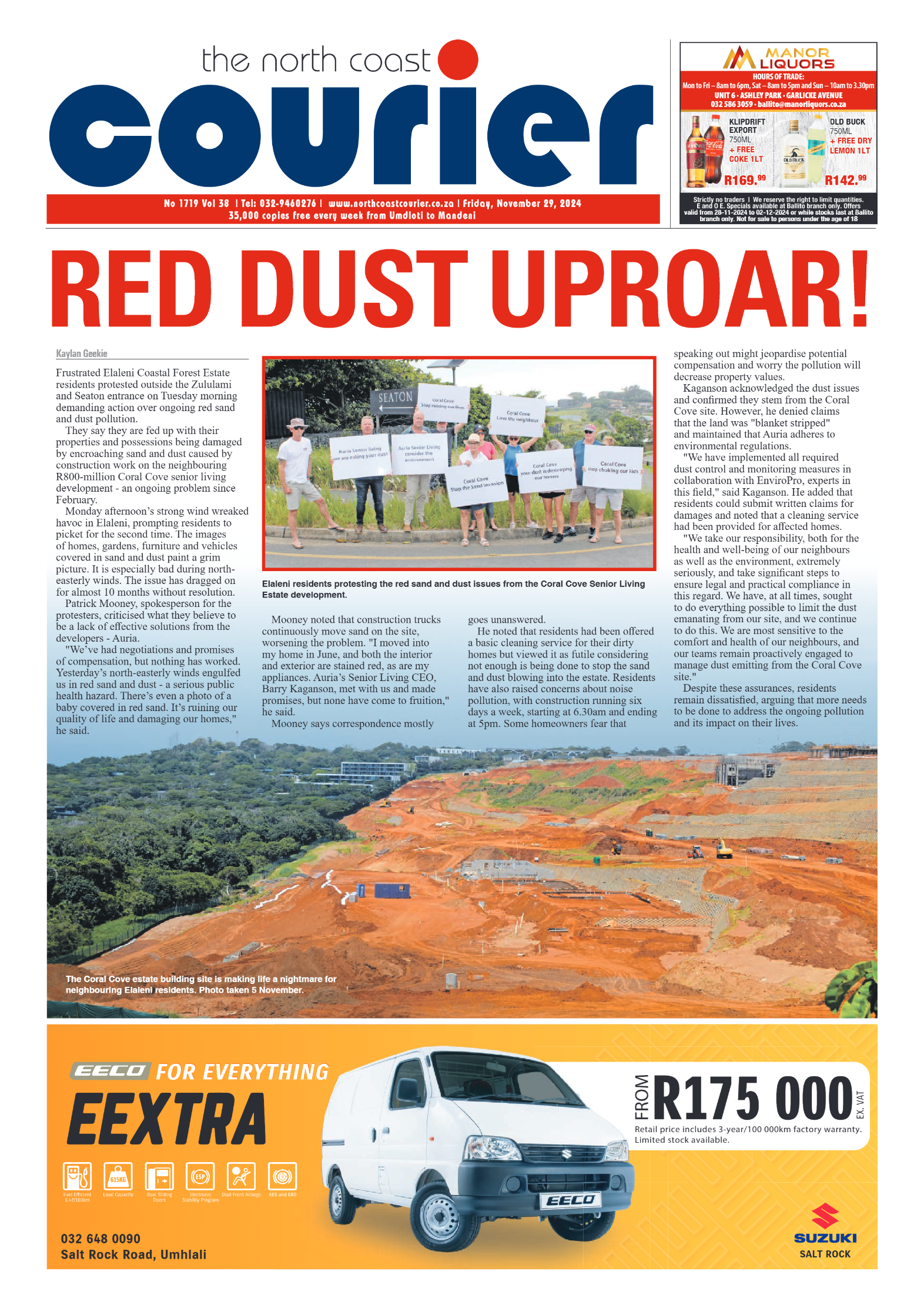 The North Coast Courier – 29 November 2024 page 1