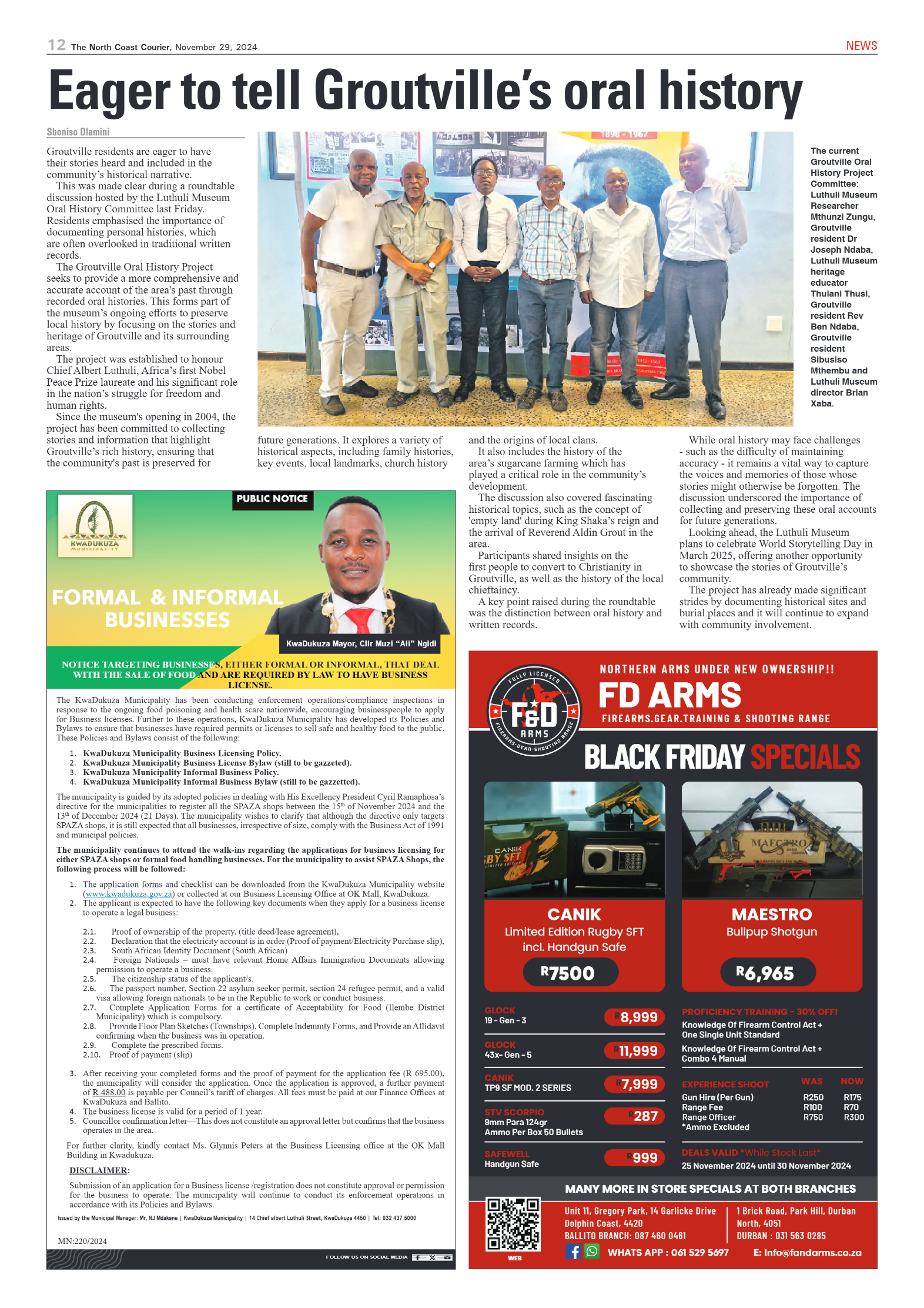 The North Coast Courier – 29 November 2024 page 12
