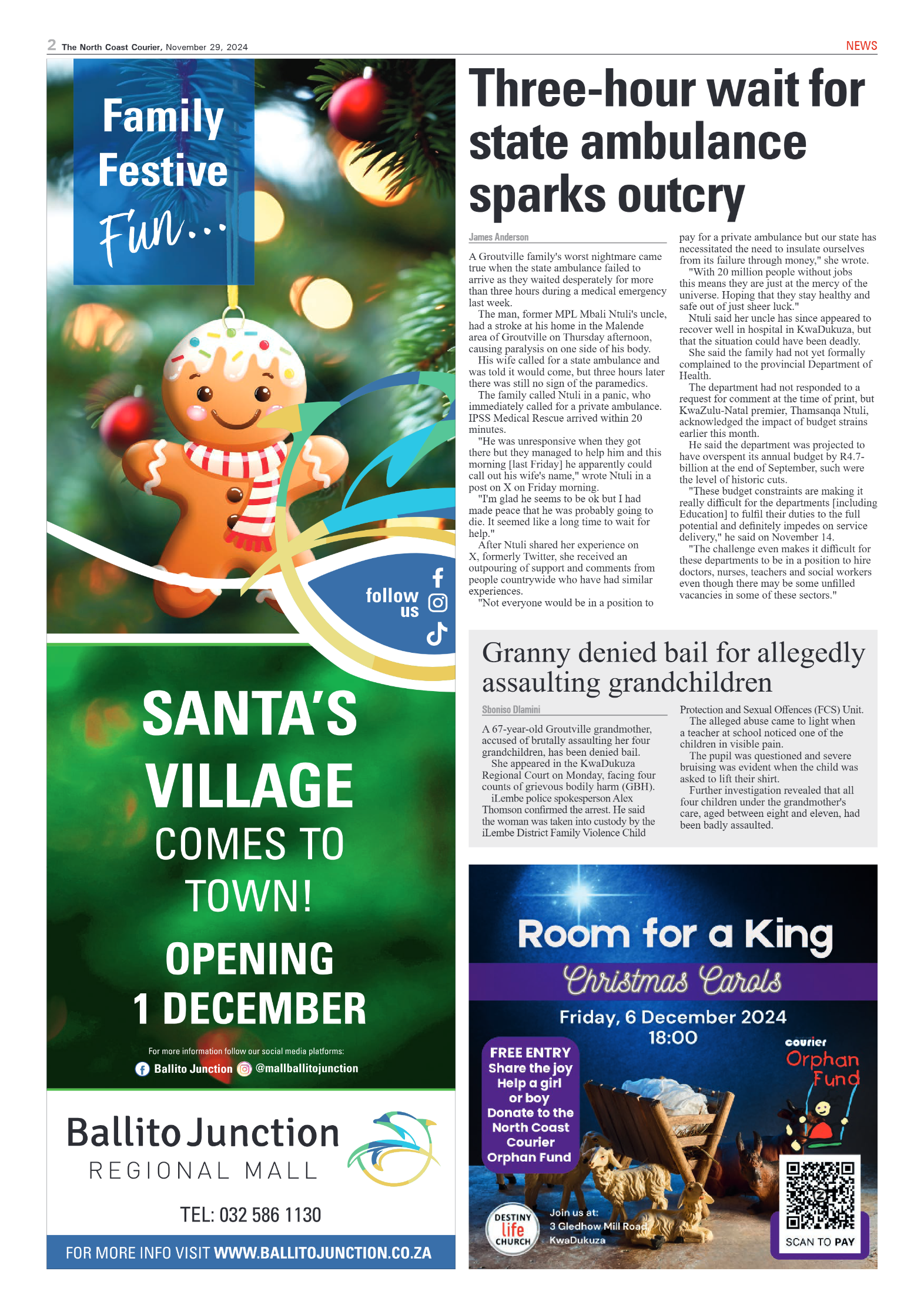 The North Coast Courier – 29 November 2024 page 2