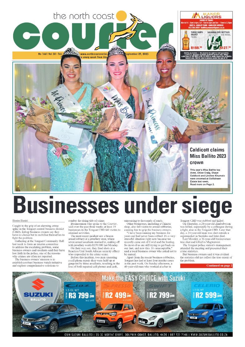 The North Coast Courier 29 September 2023 page 1
