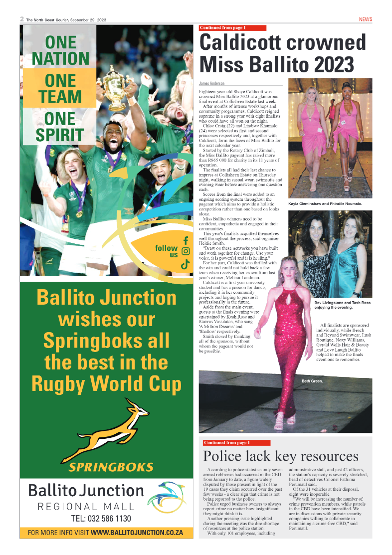 The North Coast Courier 29 September 2023 page 2