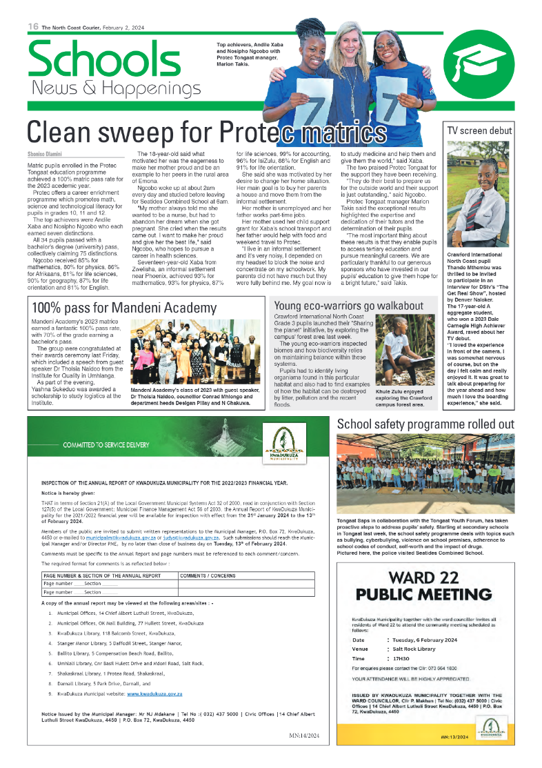 The North Coast Courier 2 February 2024 page 16