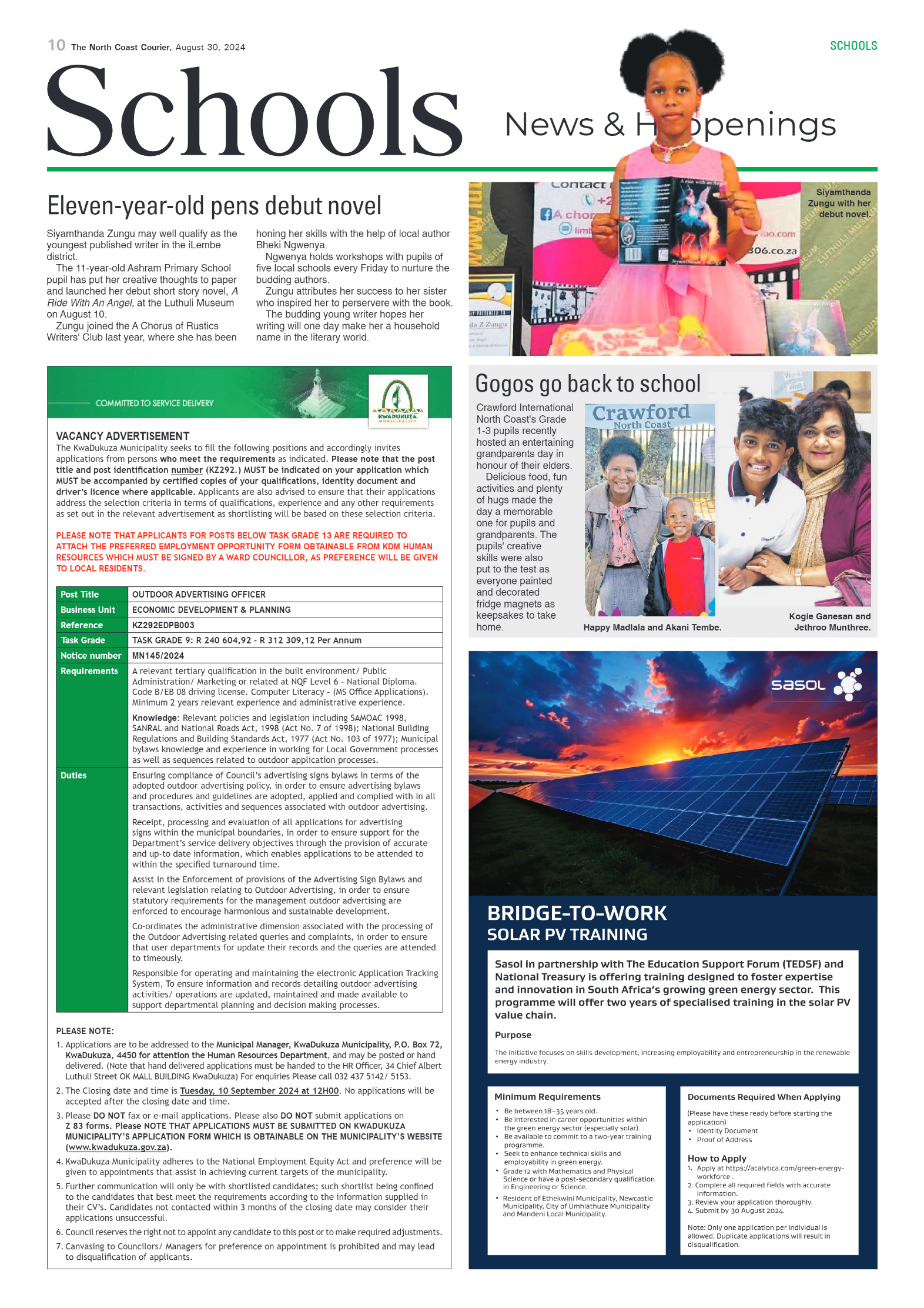 The North Coast Courier – 30 August 2024 page 10