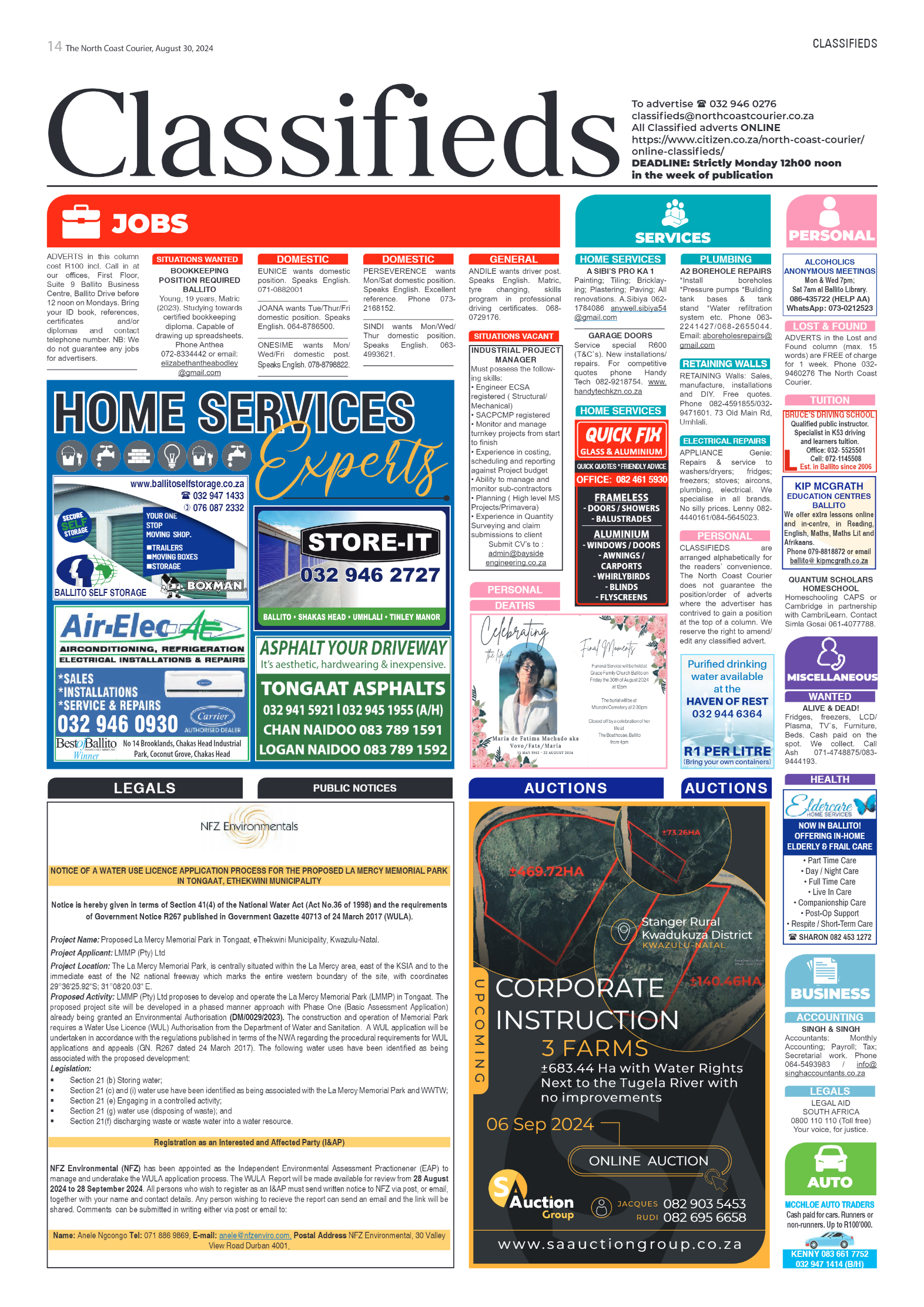 The North Coast Courier – 30 August 2024 page 14