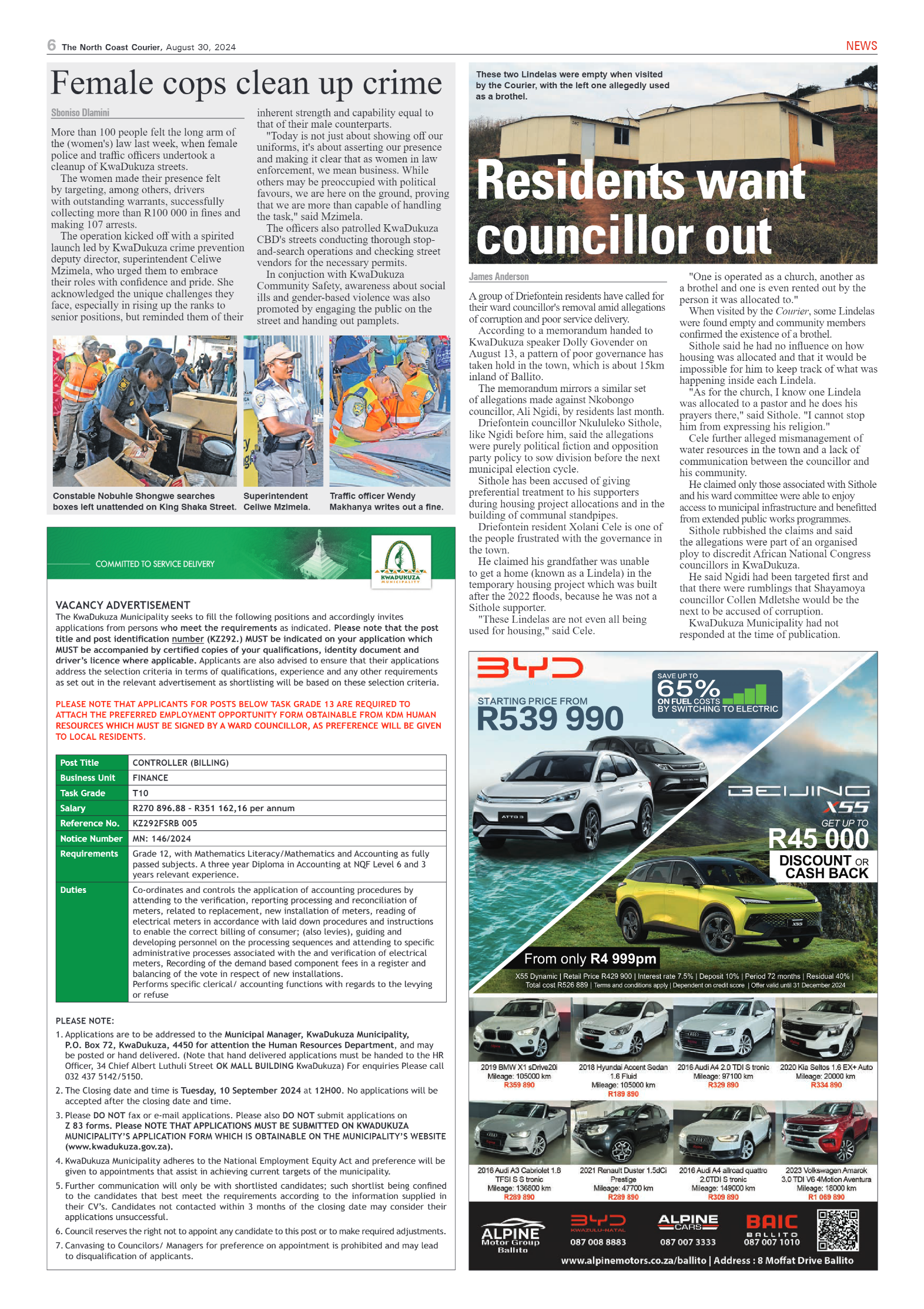 The North Coast Courier – 30 August 2024 page 6