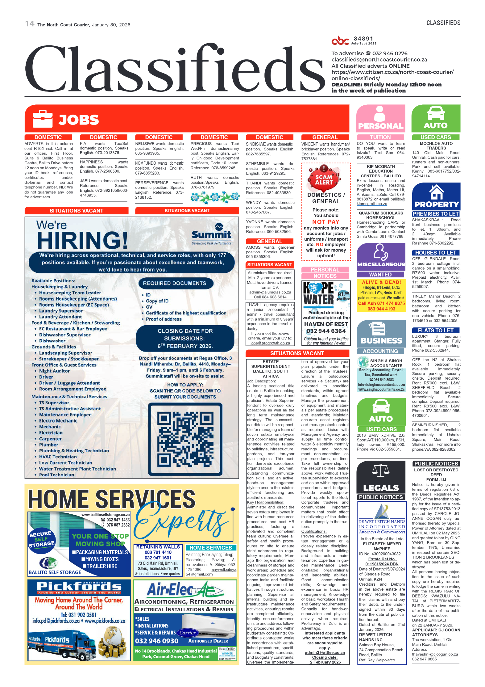 The North Coast Courier – 30 January 2026 page 14